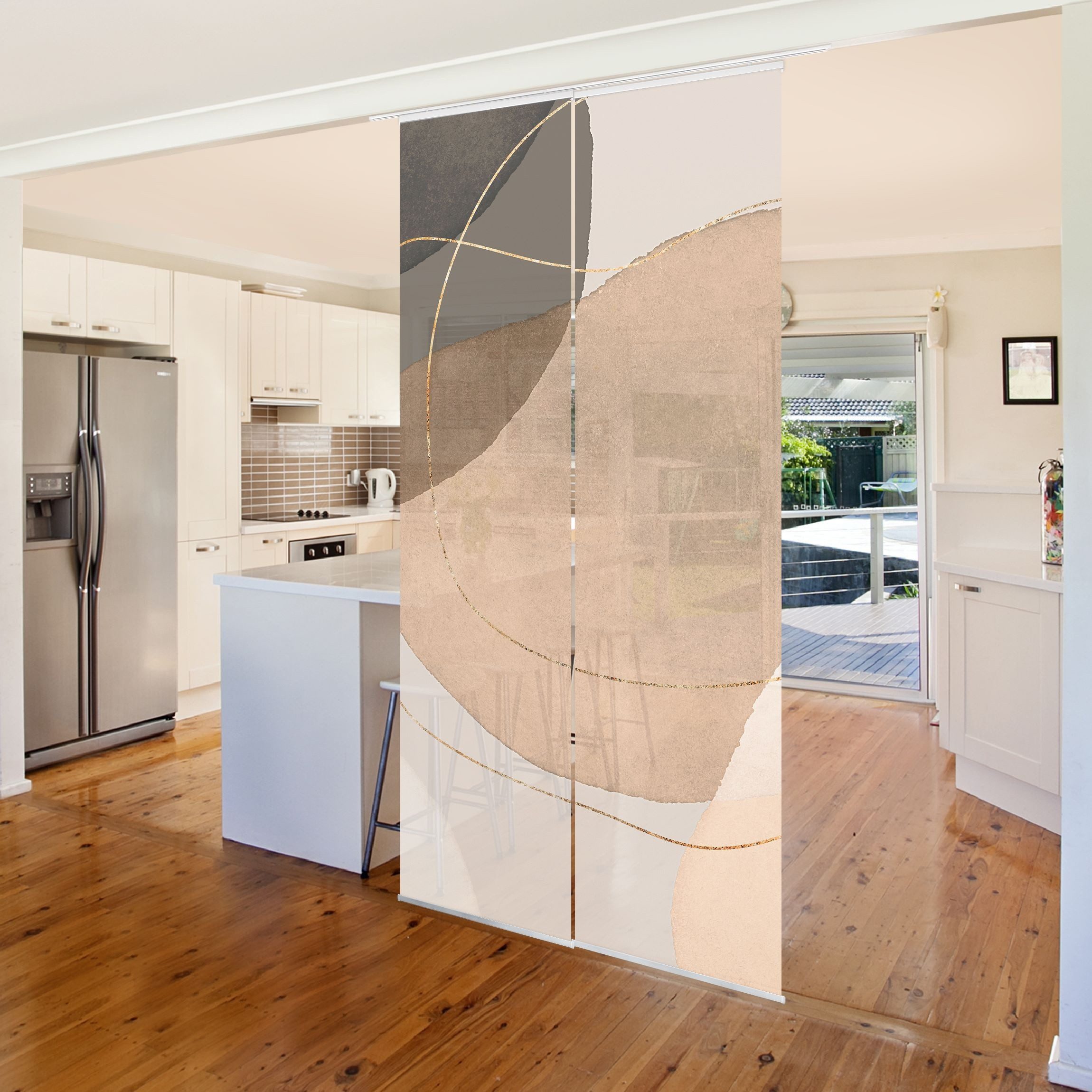 Bilderdepot24 Schiebegardine Flächenvorhang blickdicht Verspielte Impressio günstig online kaufen