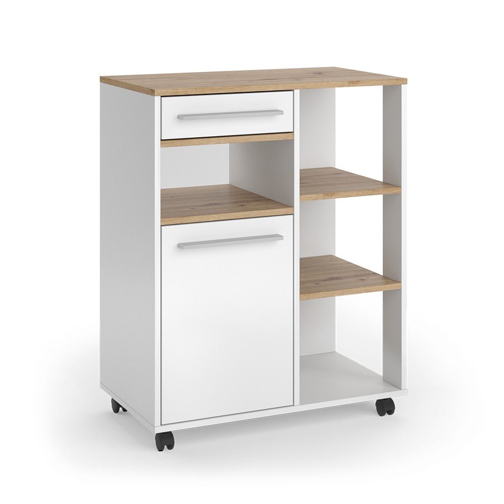 Vicco Küchenbuffet Pure, Weiß/Artisan-Eiche, 72.2 x 90.8 cm (1-St)