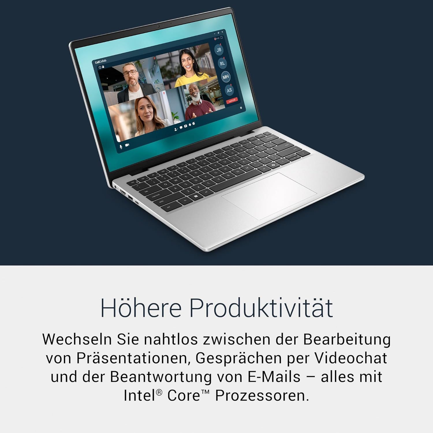 Dell DC14250 Laptop 14 Zoll 2K IPS Intel Core 5 120U 5GHz 16GB Windows 11 Notebook (35,6 cm/14 Zoll, Intel Core 5 120U, Intel Graphics, 16 GB, 512 GB SSD, Fingerabdrucksensor und Wi-Fi 6)