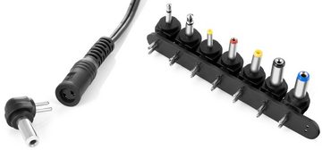Poppstar Schaltnetzteil (5V 6V 7,5V 9V 12V bei 3A) (13,5V 15V bei 2,4A) Universal-Netzteil (mit 8 Adaptersteckern und LED Kontroll-Leuchte, Kabellänge 2,5m)