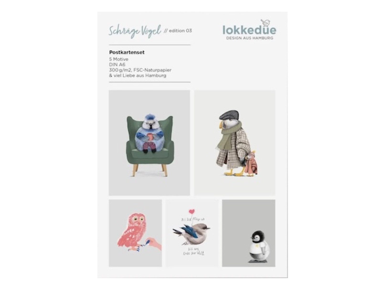 LK Trend & Style Grußkarten Für alle Anlässe oder einfach so. Großartige Illustration, 5er Set. Wunderschöne Grußkarten mit zauberhaften Motiven