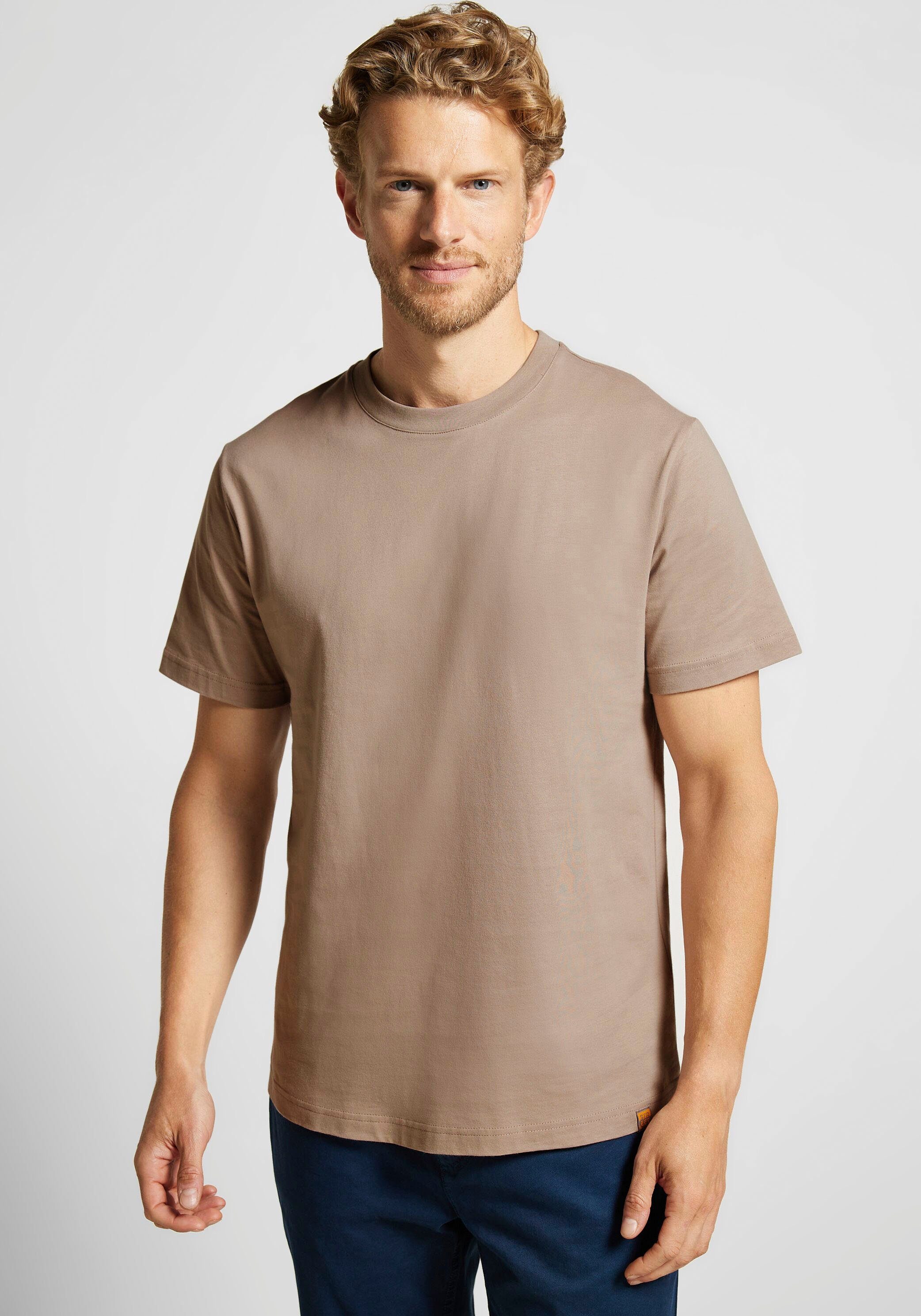 ONE sand T-Shirt STREET im dull Basic MEN Style