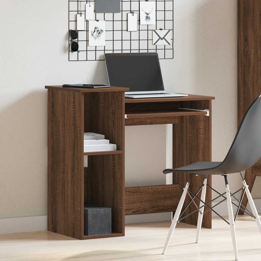 vidaXL Schreibtisch Schreibtisch mit Regal Braun günstig online kaufen