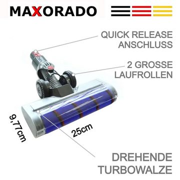 Maxorado Turbodüse Turbobürste Staubsauger Düse Turbodüse für Dyson V7 V8 V10 V11 V15, Zubehör für Dyson Staubsauger V 7 8 10 11 15, (1-tlg., Absolute Animal Detect), Effizient