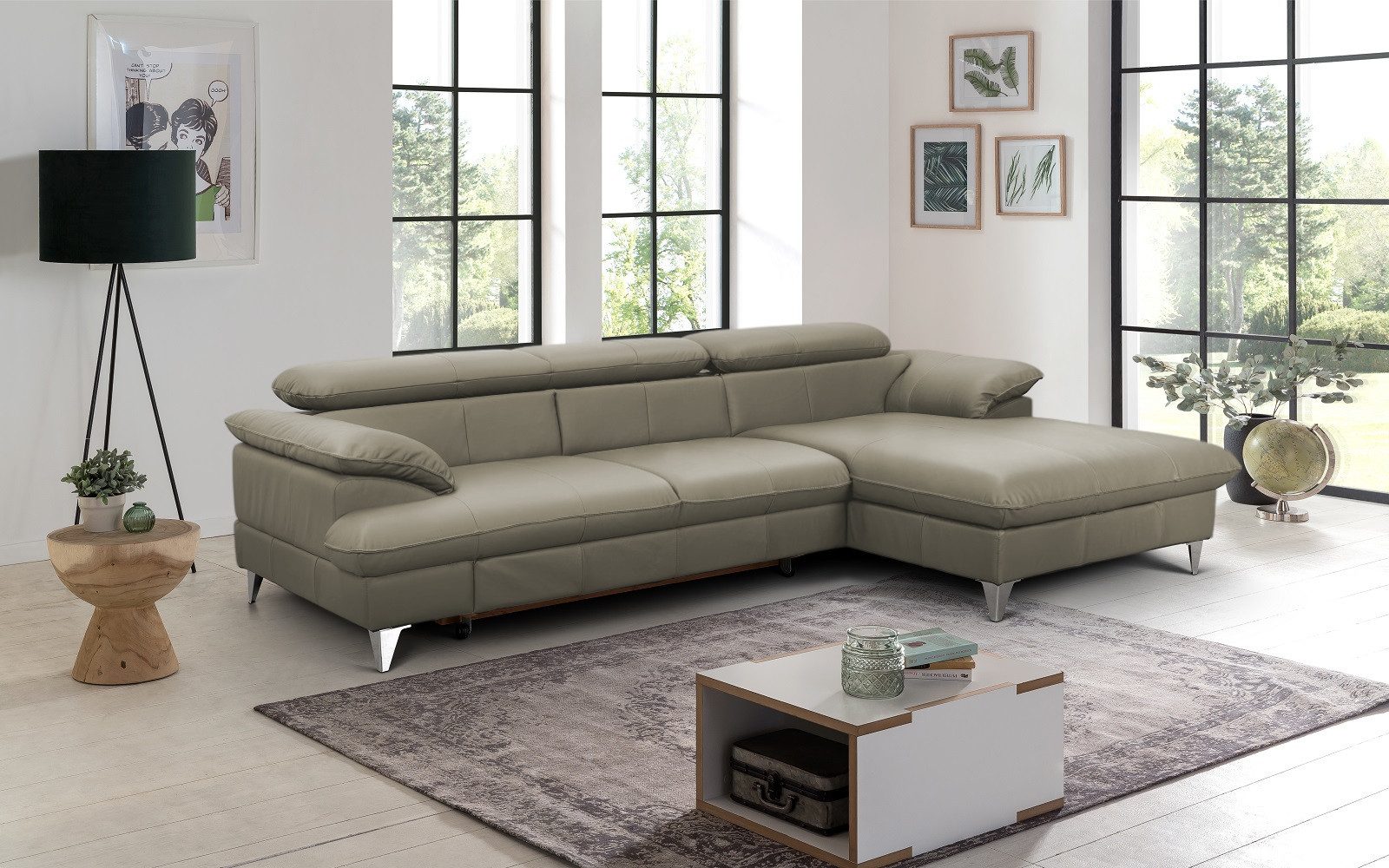 COTTA Ecksofa David Echtleder, Echtleder mit günstig online kaufen