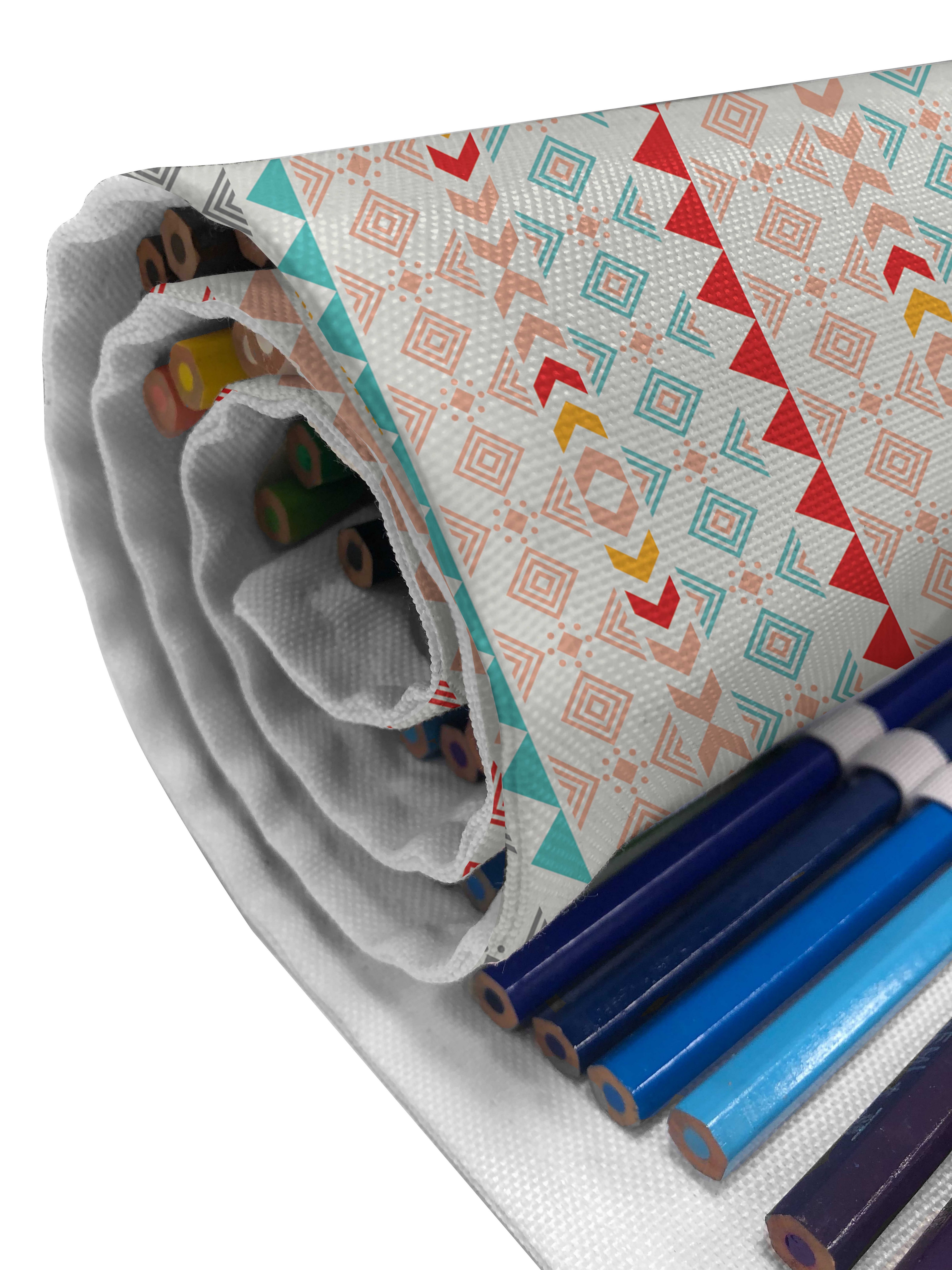 Abakuhaus Federmäppchen langlebig und tragbar Segeltuch Stiftablage Organizer, Jahrgang Boho Streifen und Formen