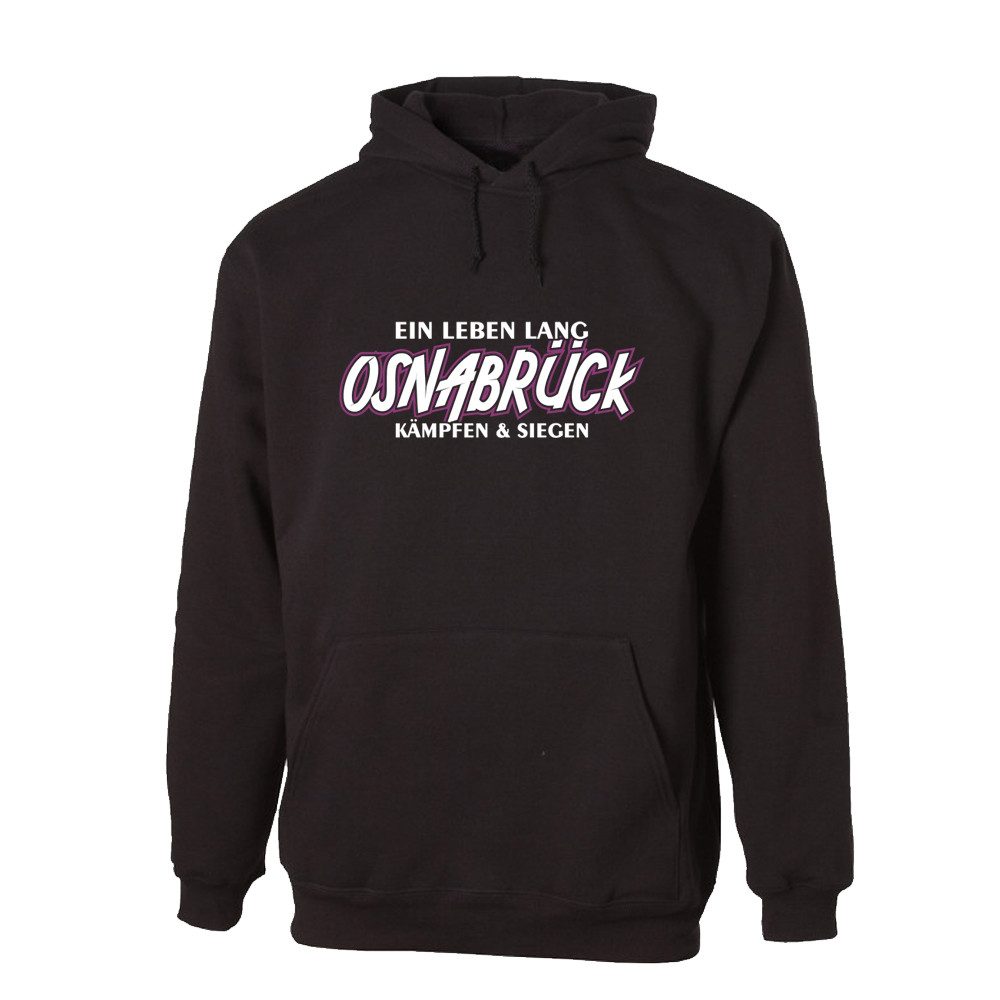 G-graphics Hoodie Ein Leben lang – OSNABRÜCK – kämpfen & siegen Unisex Pullover mit einem Motiv für den echten Fan