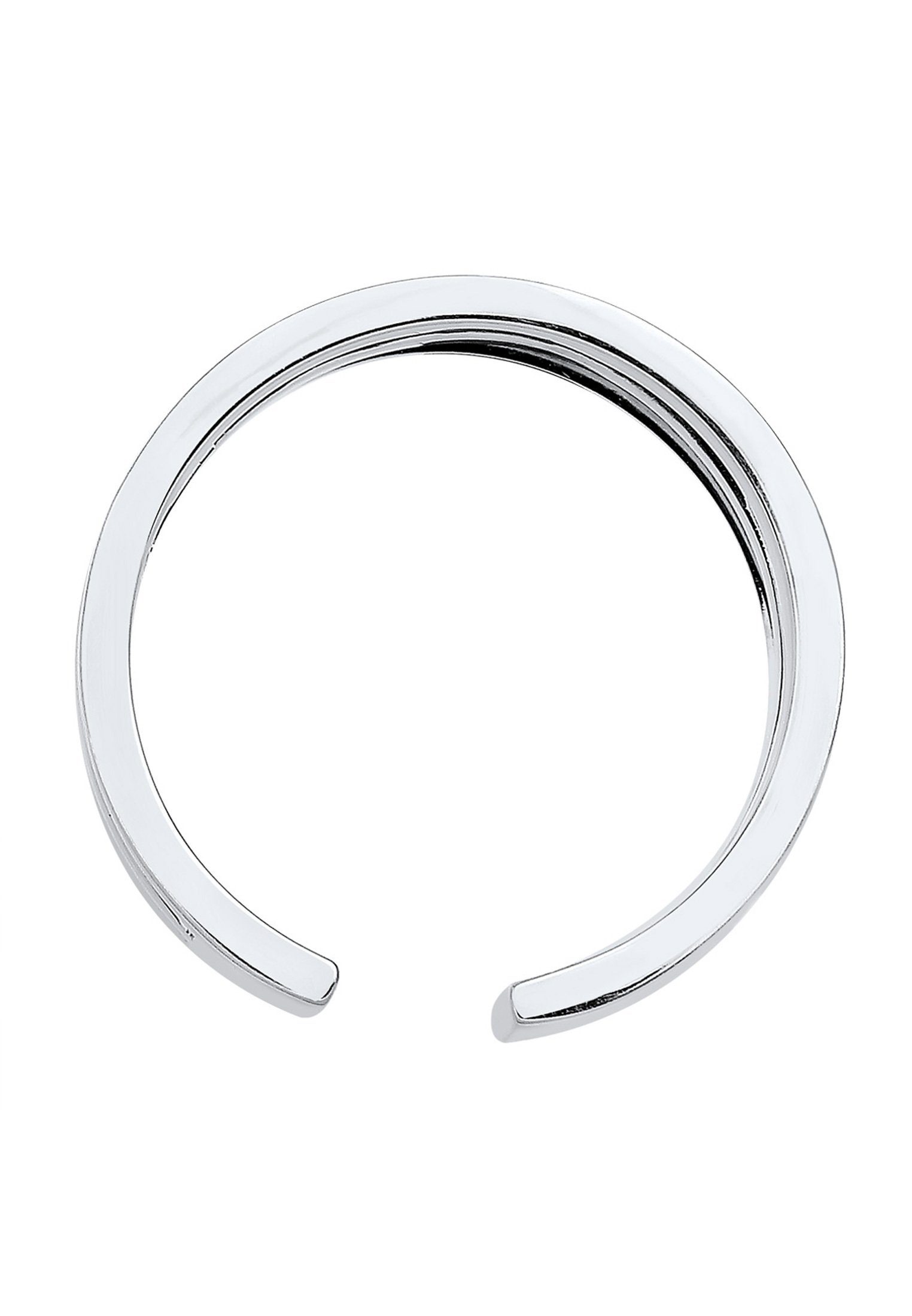 Elli Fingerring Silberring Breit Schlicht Offen 925 Silber