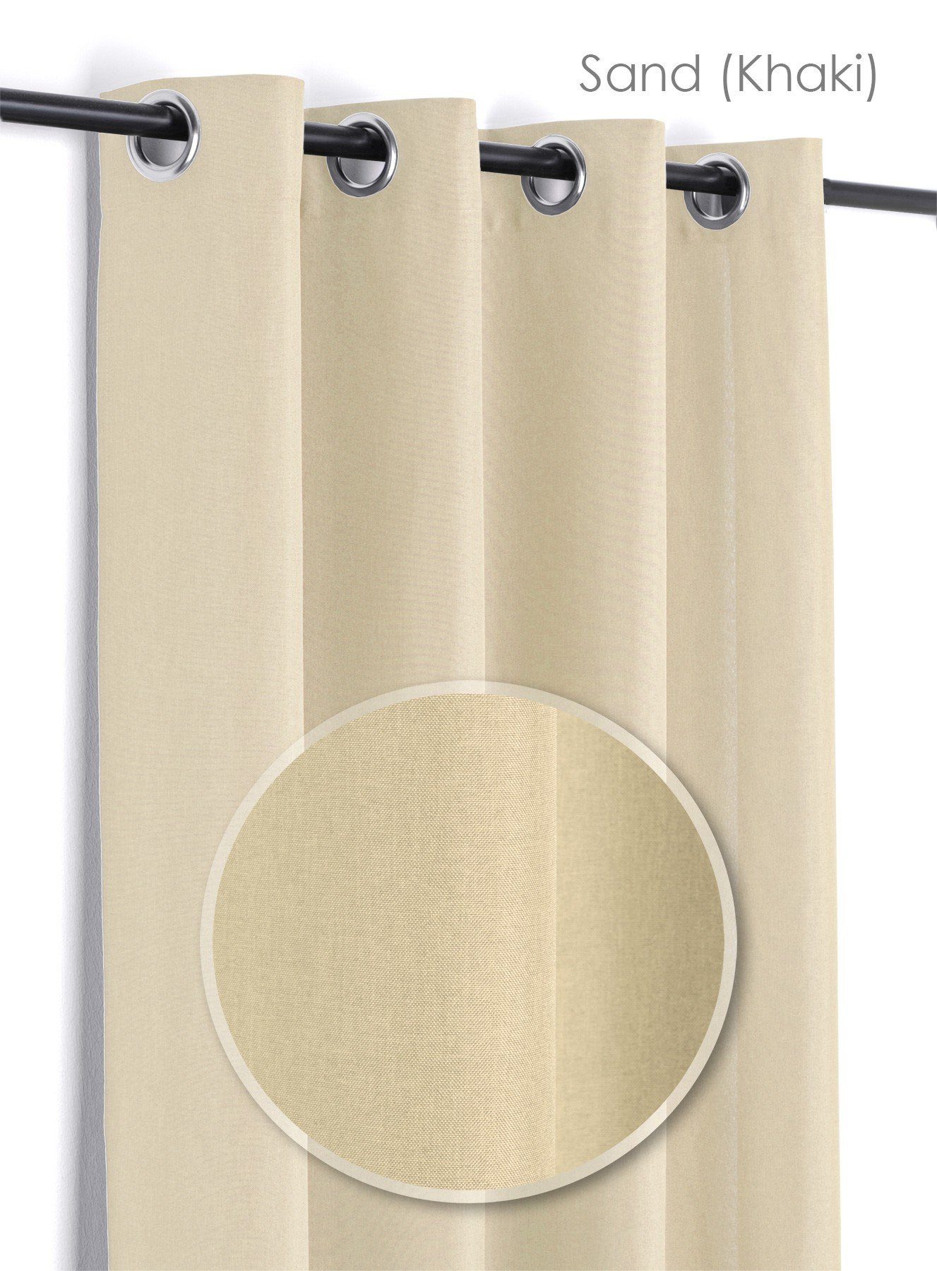Vorhang Leinen Optik Brilliant Ösenvorhang, Gardine mit Ösen 140x245 cm