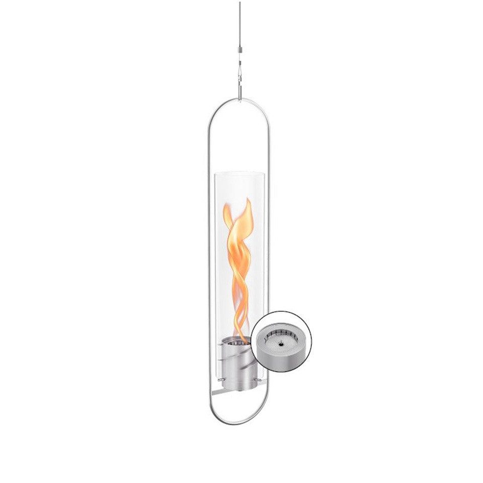 höfats Echtfeuer-Dekokamin SPIN 900, SPIN 1200 Hängefeuer (Schwebendes Feuer für Indoor und Outdoor, Windlicht, Bioethanolkamin, Bioethanolfeuer aus Edelstahl)