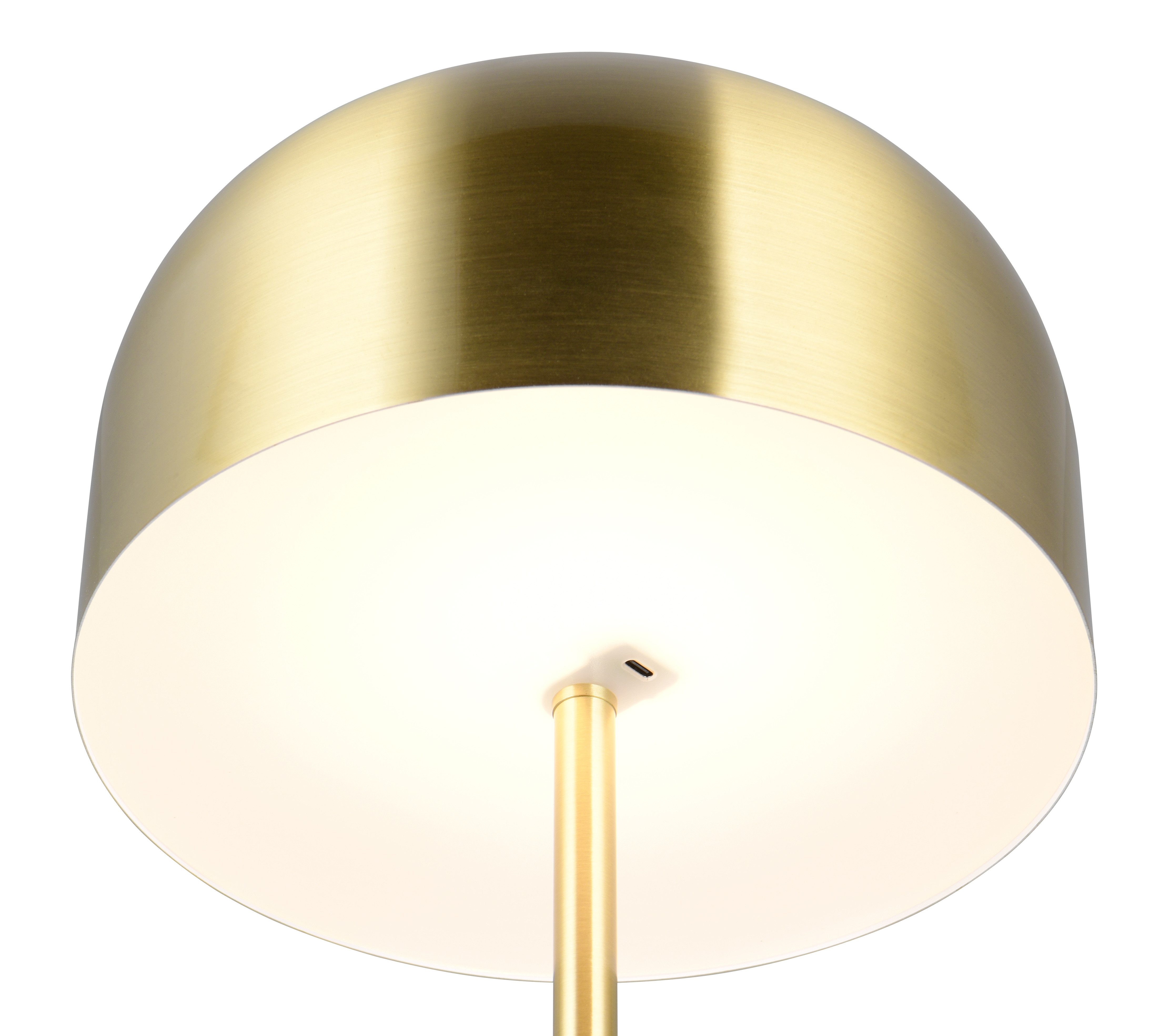 Reality Leuchten LED Stehlampe JEFF, Akku LED Stehleuchte mit USB, 2,5W 250 Lumen 3000K warmweiß, Dimmfunktion, USB-Ladefunktion, mehrere Helligkeitsstufen, LED fest integriert, Warmweiß, Akku LED Stehlampe mit Touchdimmer, USB-Anschluss Höhe max 147 cm