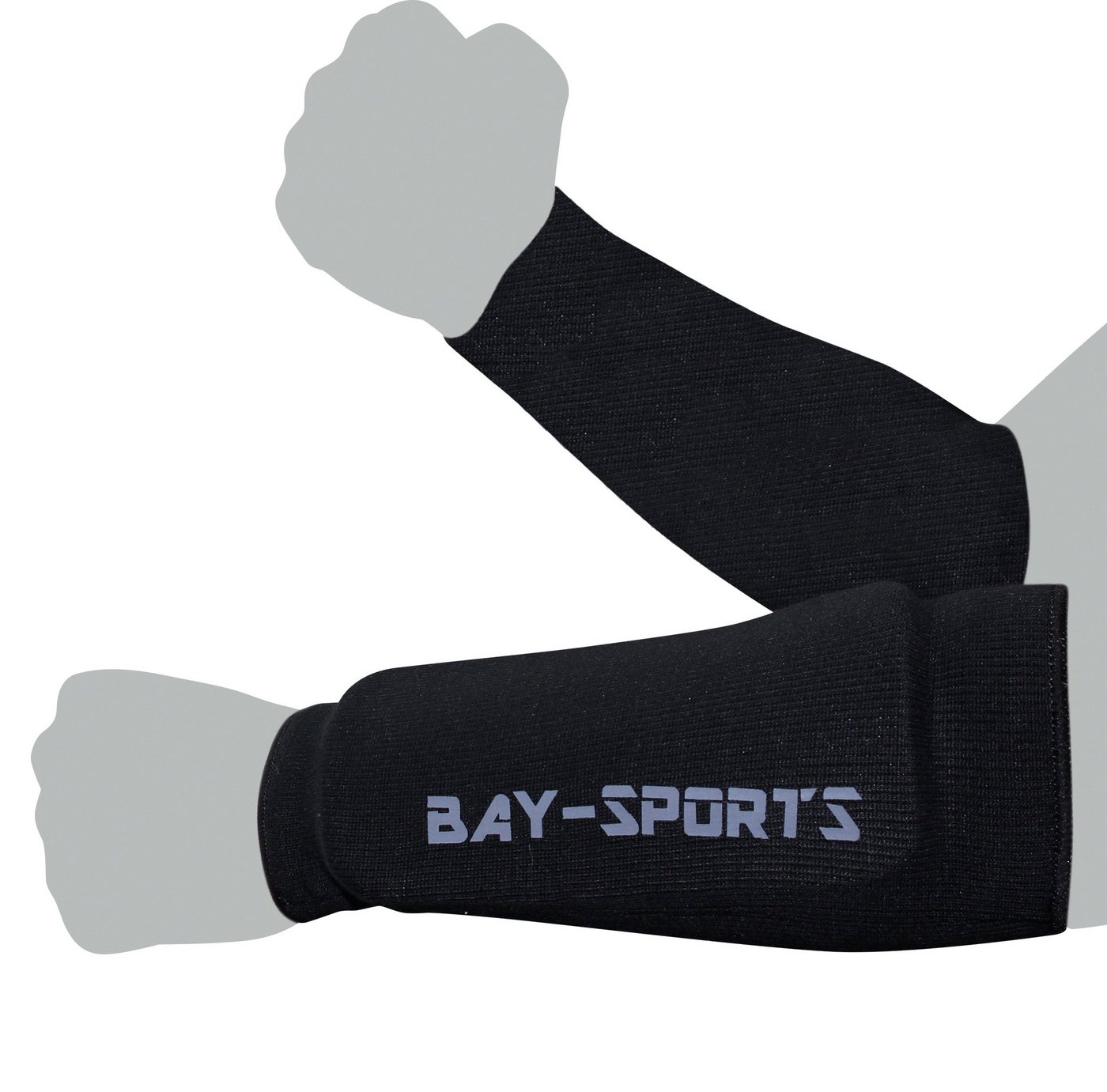 BAY-Sports Armschoner IUM Unterarmschoner Unterarmschützer Elastisch Kampfsport Ballsport (Paar), dauerelastisch Schaumstoffpolster Waschbar