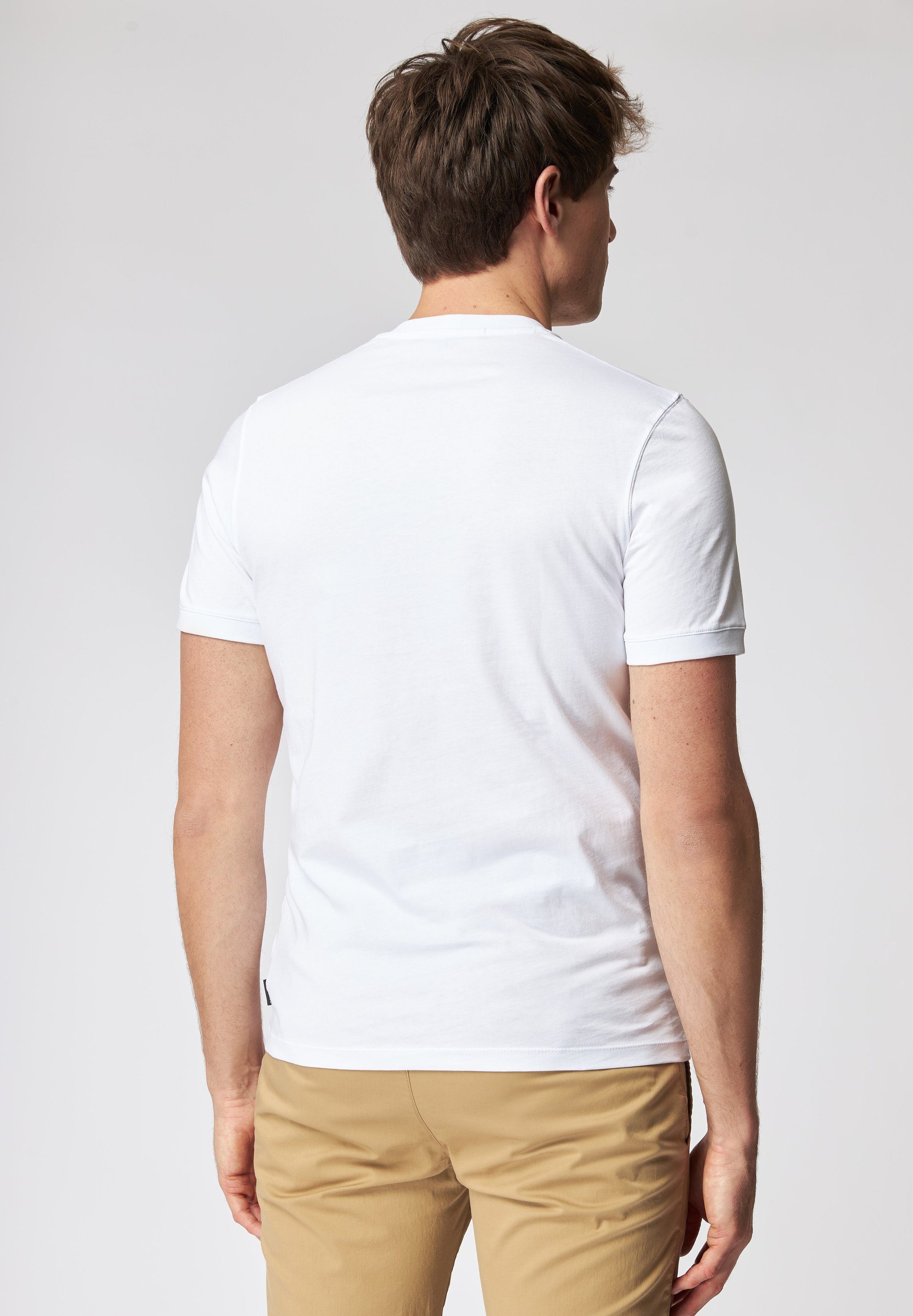 Roy - Frontprint Weicher white Robson T-Shirt Griff
