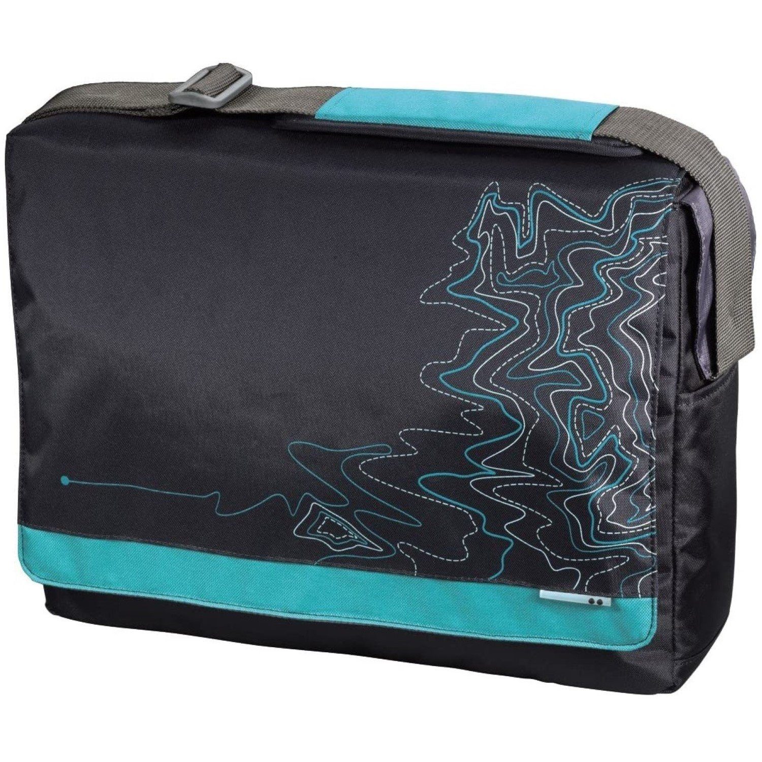 aha Laptoptasche Messenger Bag Lines Blau Notebook-Tasche 15-16", Laptop-Sl günstig online kaufen