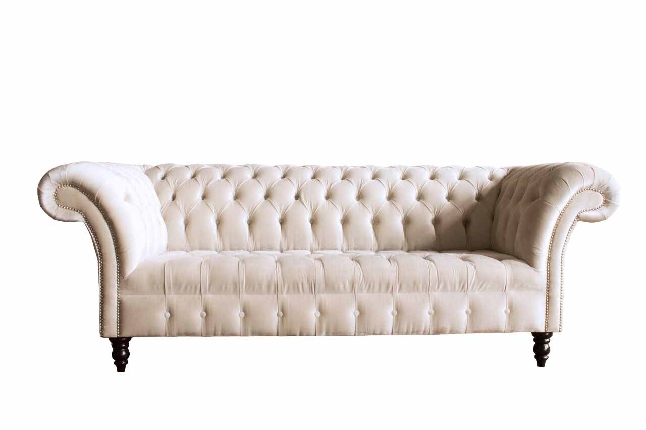 Xlmoebel Chesterfield-Sofa Moderne 3-Sitzer Couch aus Stoff - Bequemes Polstersofa, 1 Teile, Made in Europa