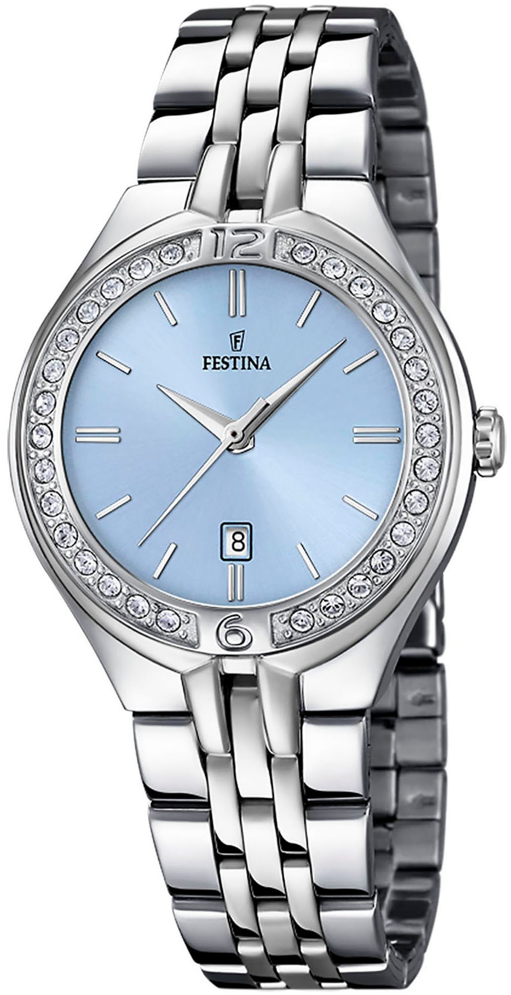Festina Quarzuhr Mademoiselle F16867/4, Armbanduhr, Damenuhr, Edelstahlarmb günstig online kaufen