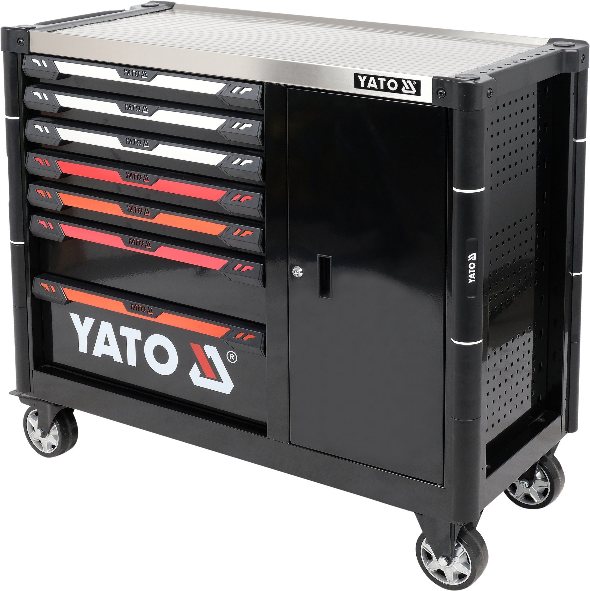 Yato Werkstattwagen Werkstattwagen 1100x990x480mm mit 7 Schubladen, Stabil