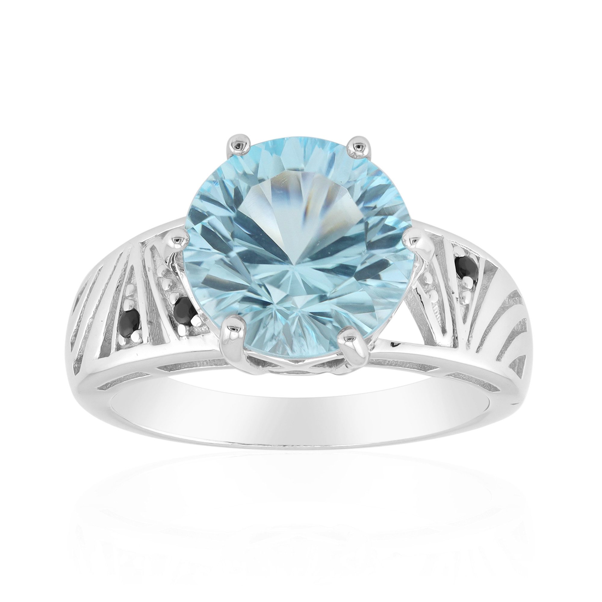 Cavill Silberring Cavill Ring Damen 3,96 ct Topas blau, Spinelle, 925 Silbe günstig online kaufen