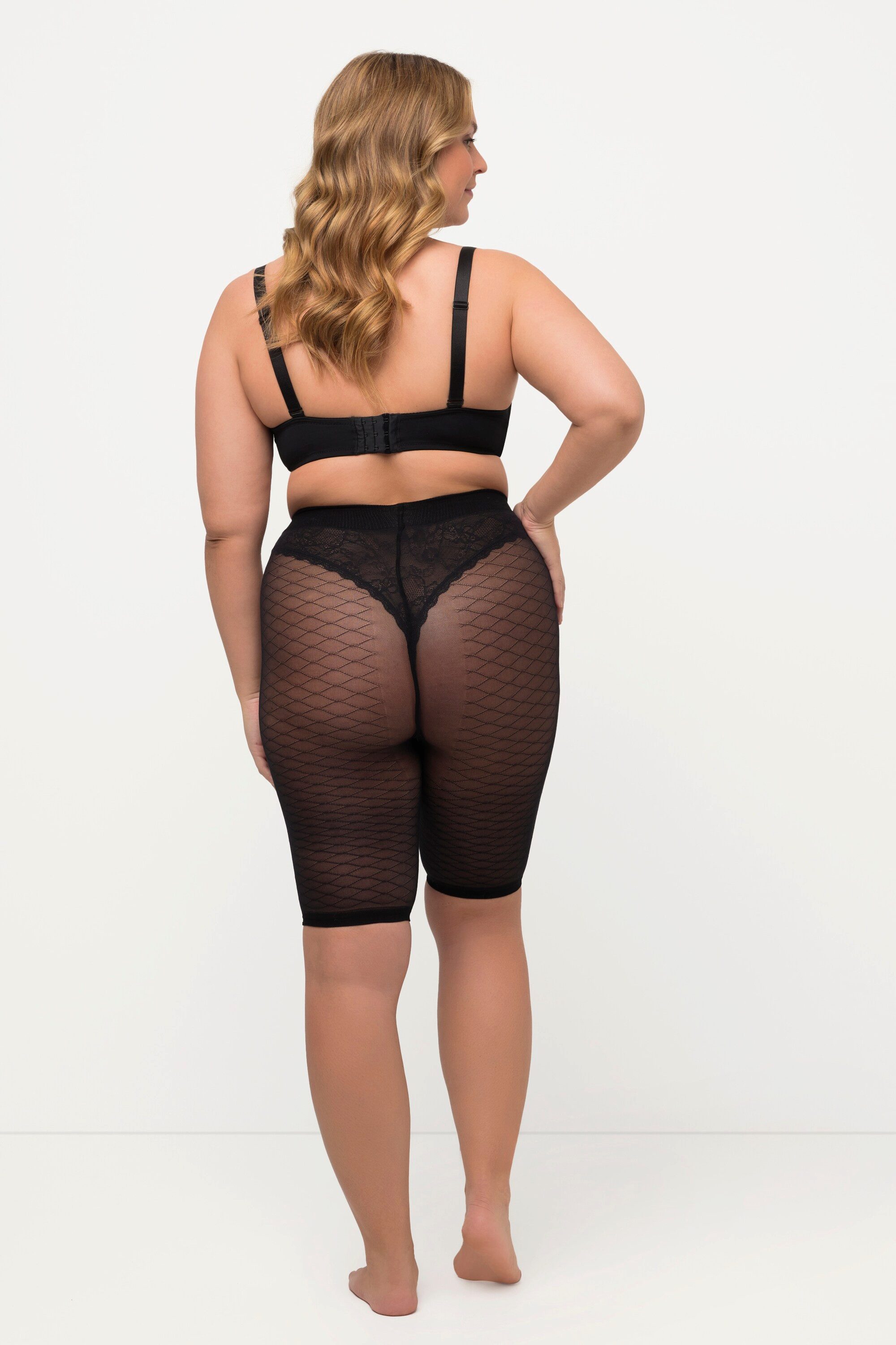 Ulla Popken Feinstrumpfhose Strumpf-Radler gemustert Oberschenkelschutz günstig online kaufen