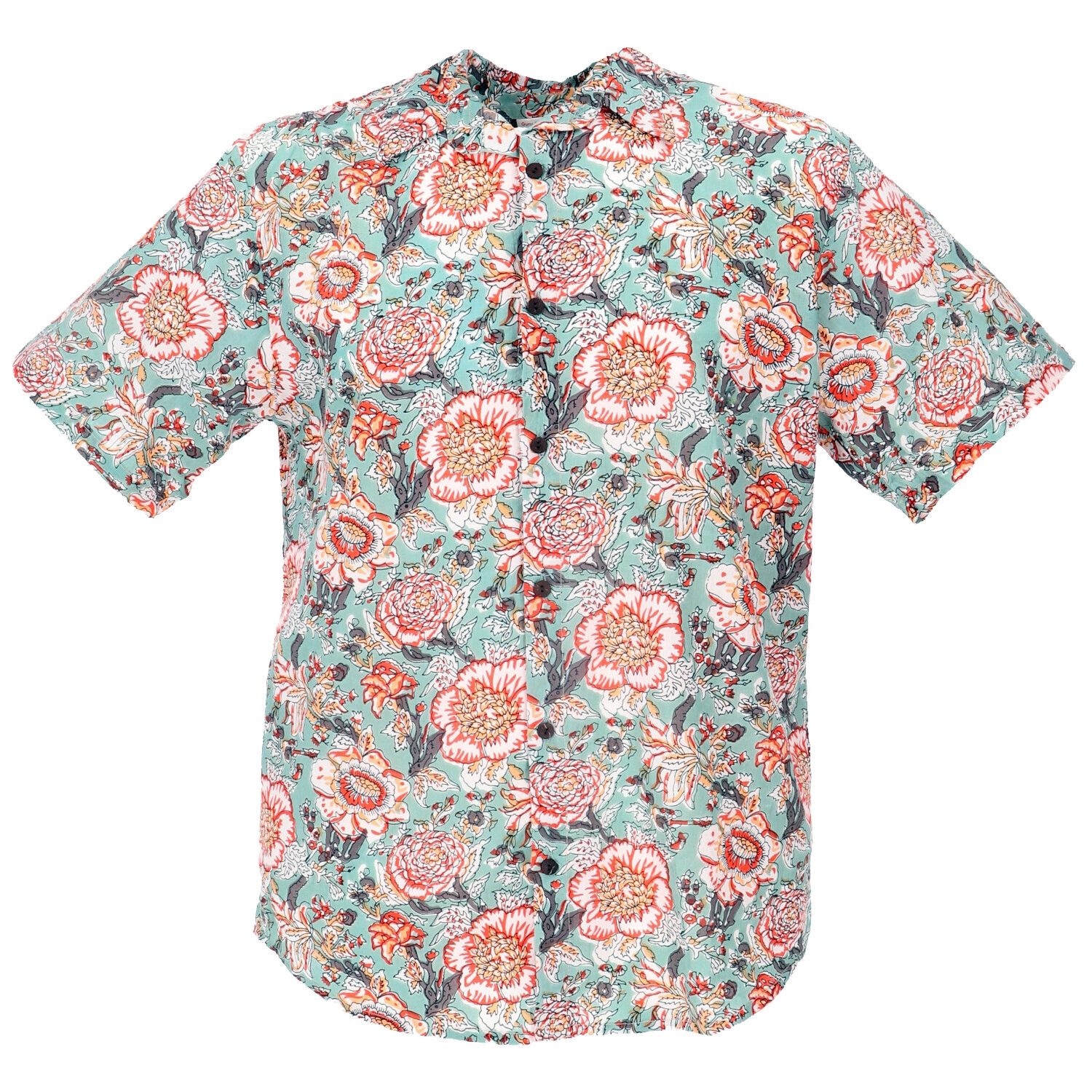 Guru-Shop Hemd & Shirt Bedrucktes Hemd, Kurzarm Freizeithemd,.. Ethno Style günstig online kaufen