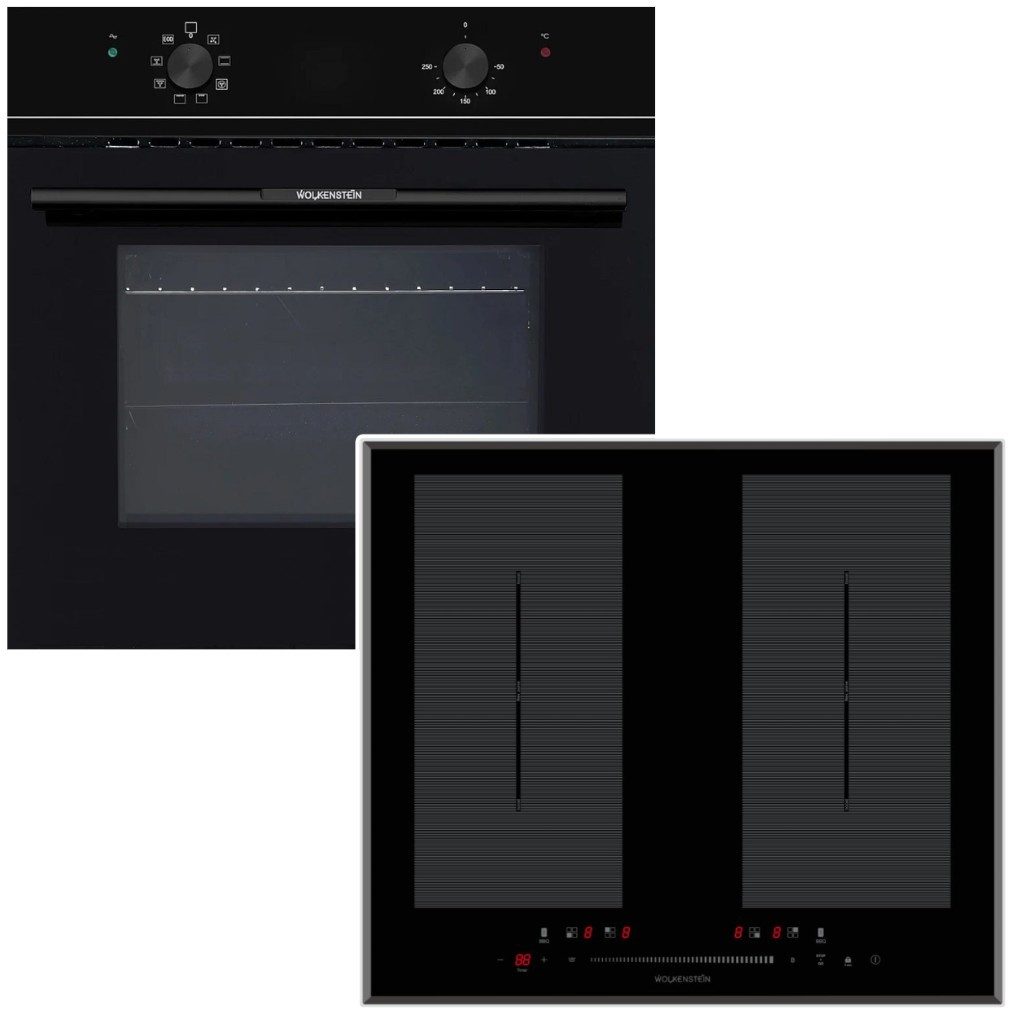 Wolkenstein Backofen-Set ECO Energieeffizienz A + Induktionskochfeld autark 2 Doppel-Flexzonen