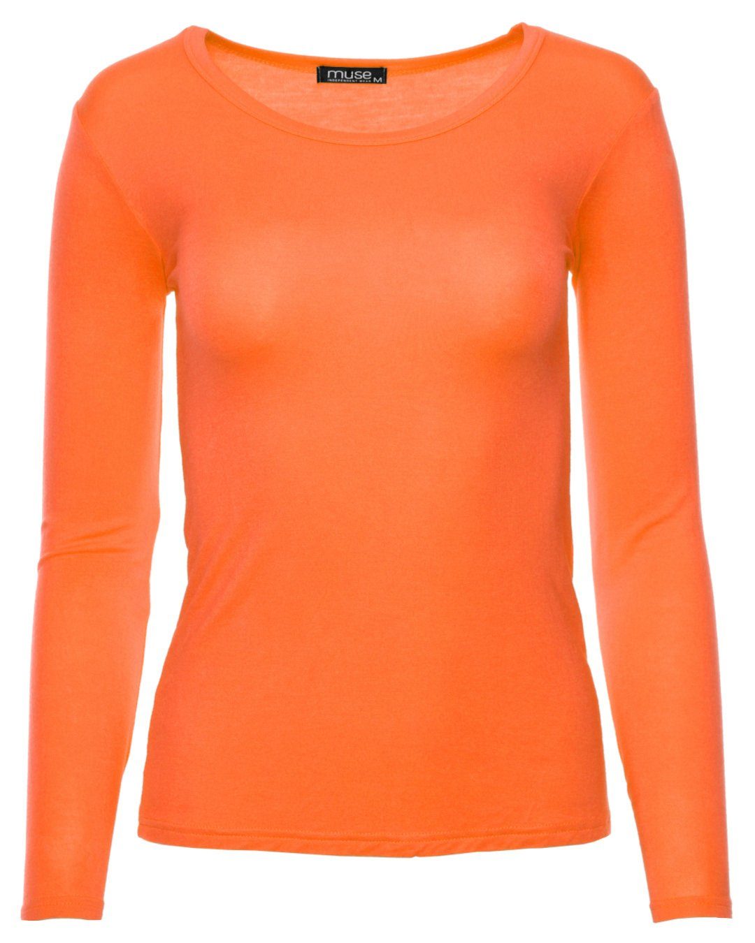 Muse Rundhalsshirt Basic Rundhals Langarmshirt Skinny günstig online kaufen