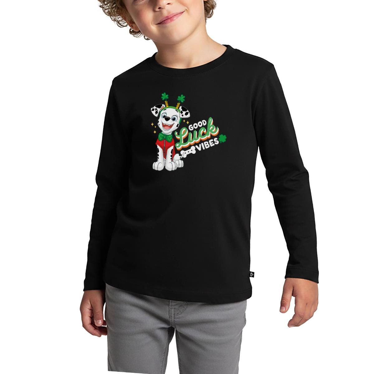T-Shirt Paw Patrol Marshall Good Luck Vibes Kinder Premium Langarmshirt