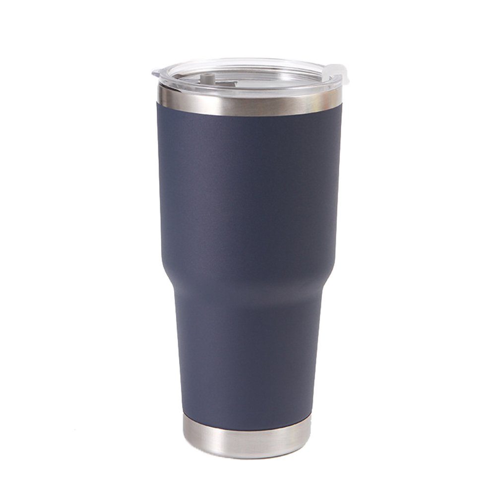 GelldG Becher Doppelwandiger Thermobecher, Navy Edelstahl-Kaffeetasse Blau