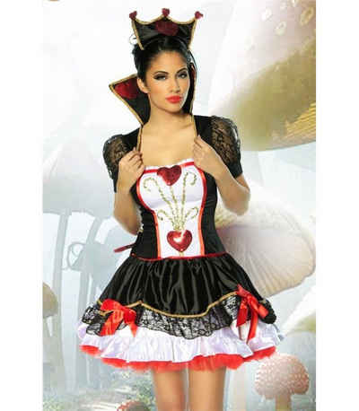 König-Kostüm 3-tlg. Alice-im-Wunderland-Kostüm Königin Karneval Fasching