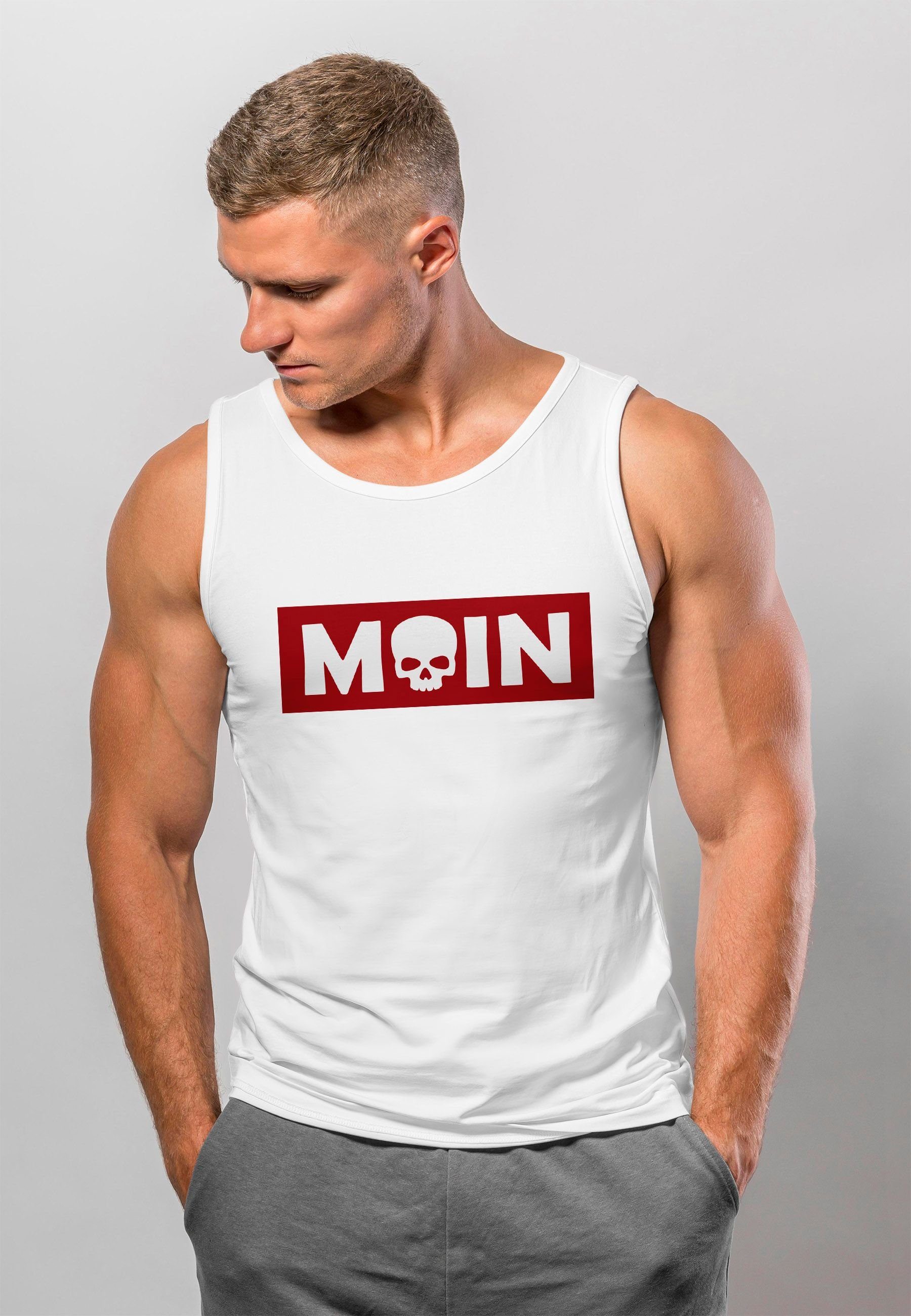 Neverless Tanktop Herren Tank-Top Schriftzug Moin günstig online kaufen