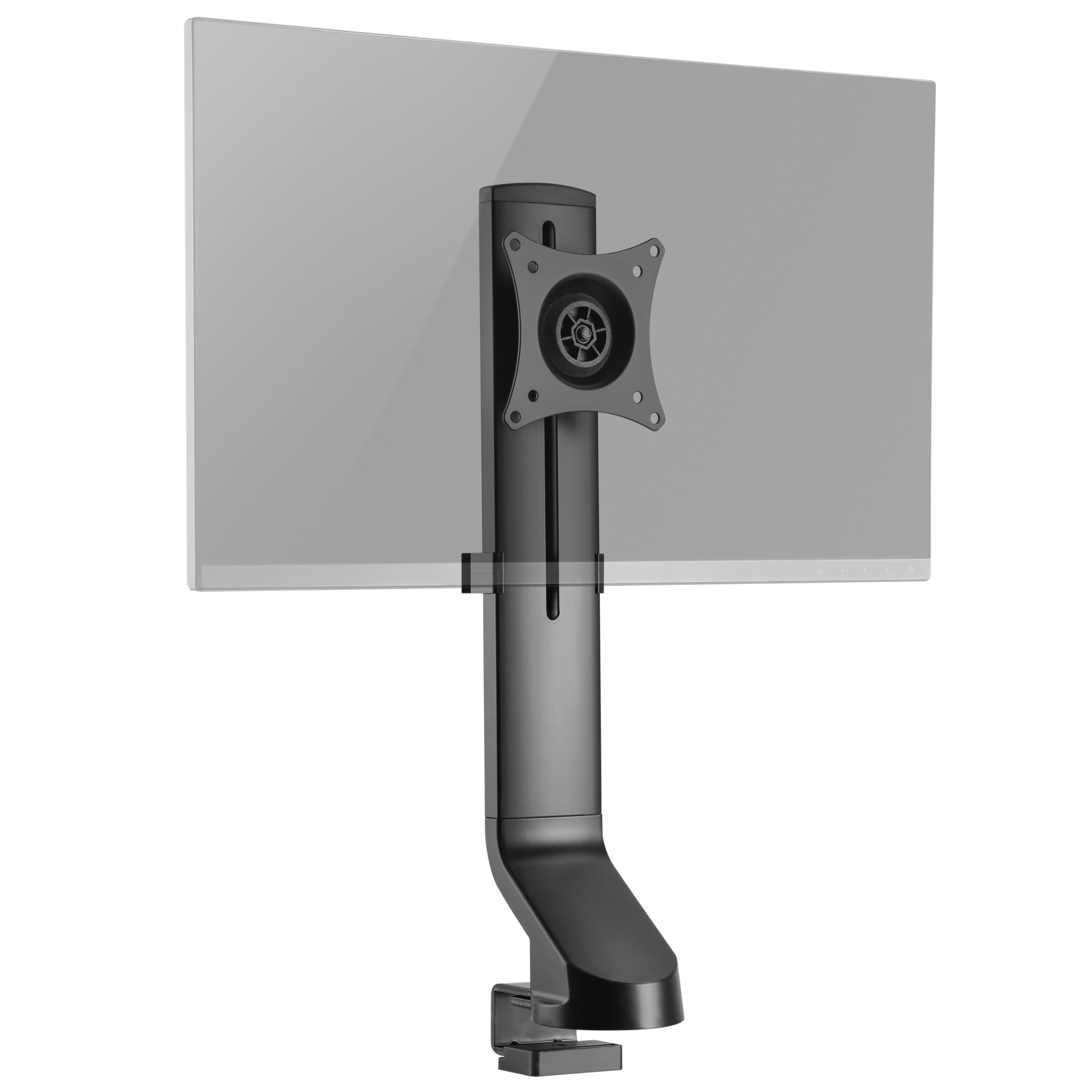 RICOO Monitor-Halterung Monitor LED LCD TFT Tischhalterung höhenverstellbar TS2011, (bis 27 Zoll, VESA 75x75 und 100x100, 1-tlg., 7 kg pro Frontplatte, von 43-69 cm (17"-27) Bildschirm-Diagonale, neigbar +/-10°, schwenkbar bis zu 20°, vertikal verstellbar