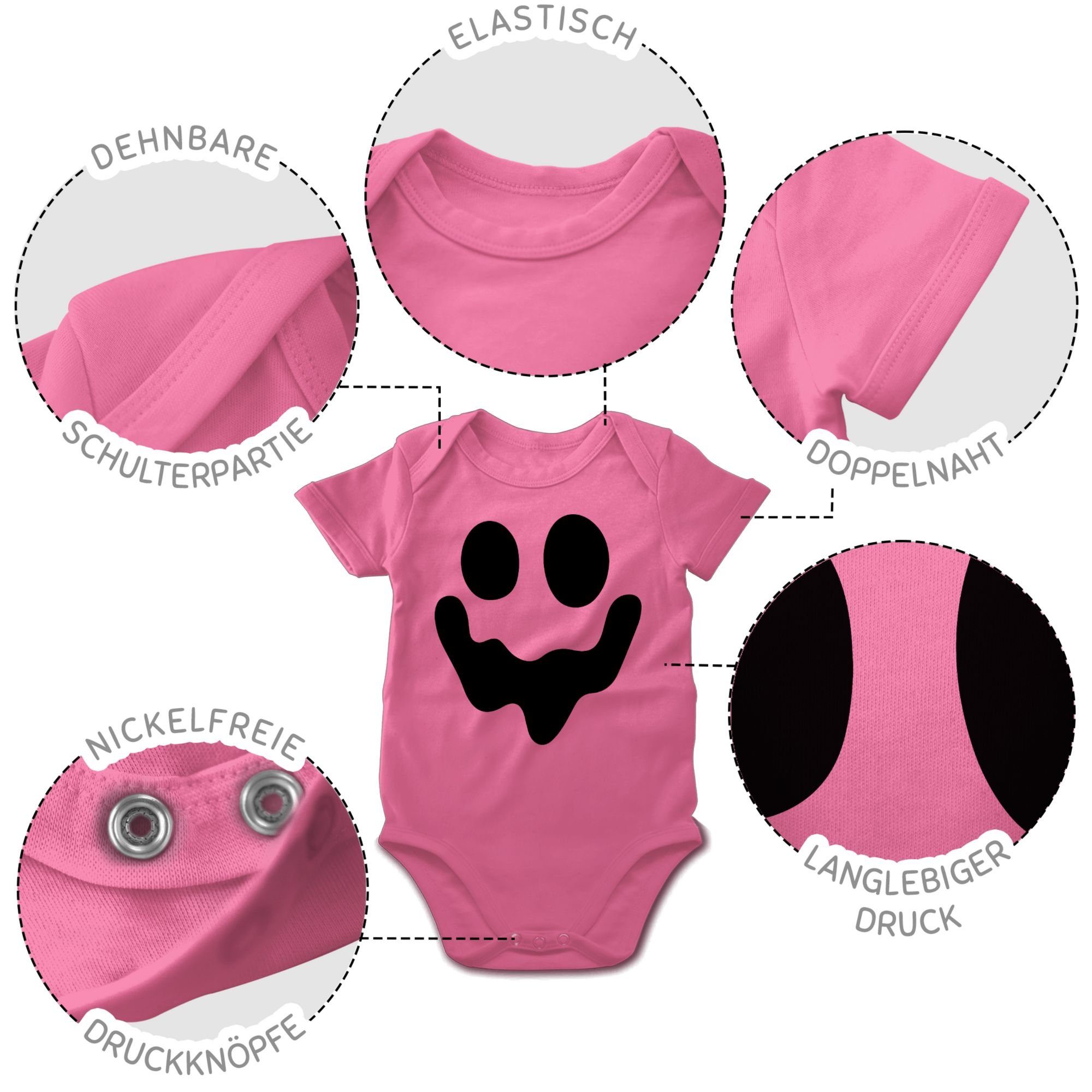 Shirtracer Shirtbody Baby für Halloween Spuk Gespenst 2 Gruselig Pink Geist Kostüme Einfach