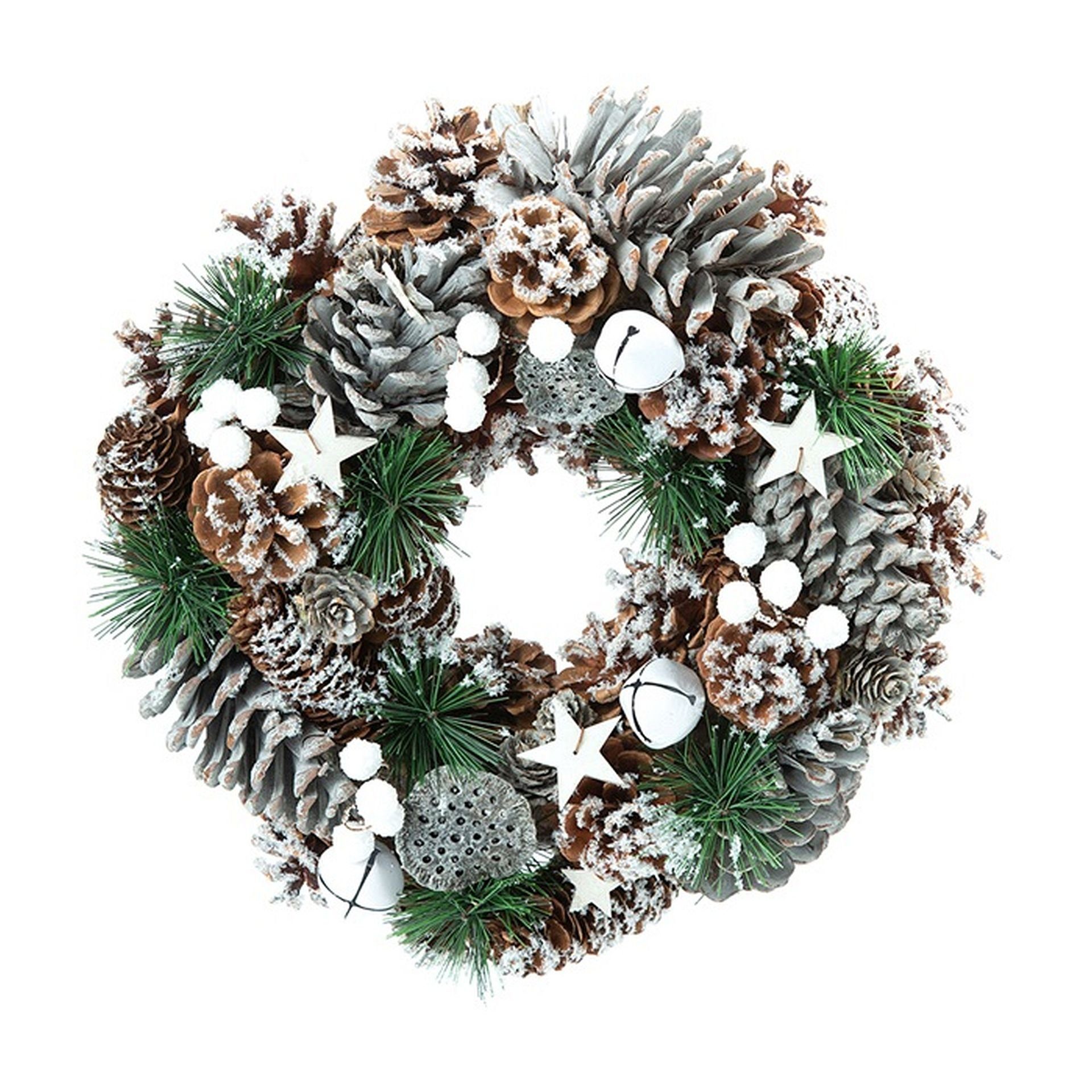 Dekokranz Türkranz Wandkranz rund Natur ø 30-35 cm Winter Weihnachten