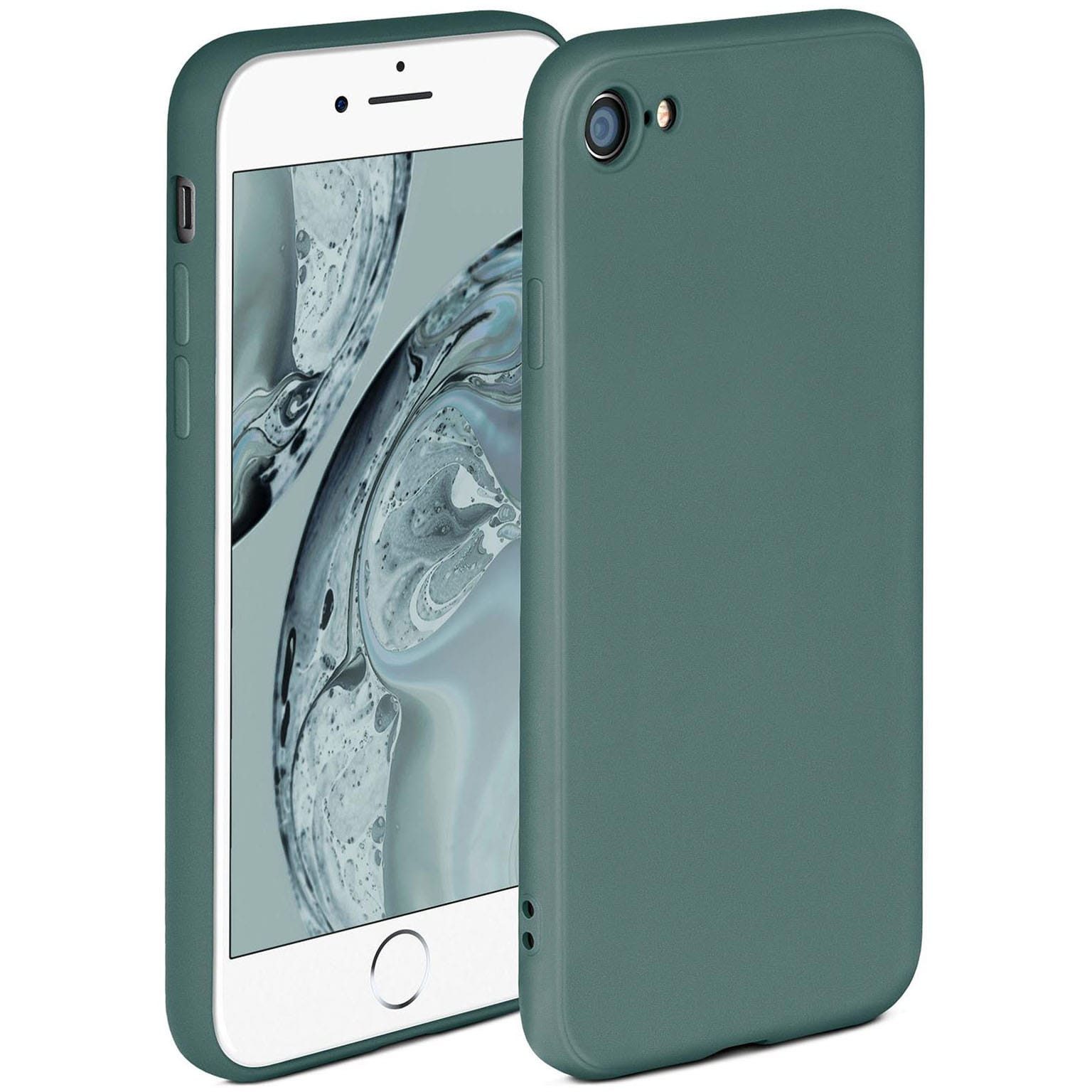 ONEFLOW Handyhülle für iPhone 8 Hülle Silikon Soft Case Petrol Grün 4,7 Zoll, Silikonhülle Cover Dünn Handytasche TPU Schutzhülle mit Kameraschutz