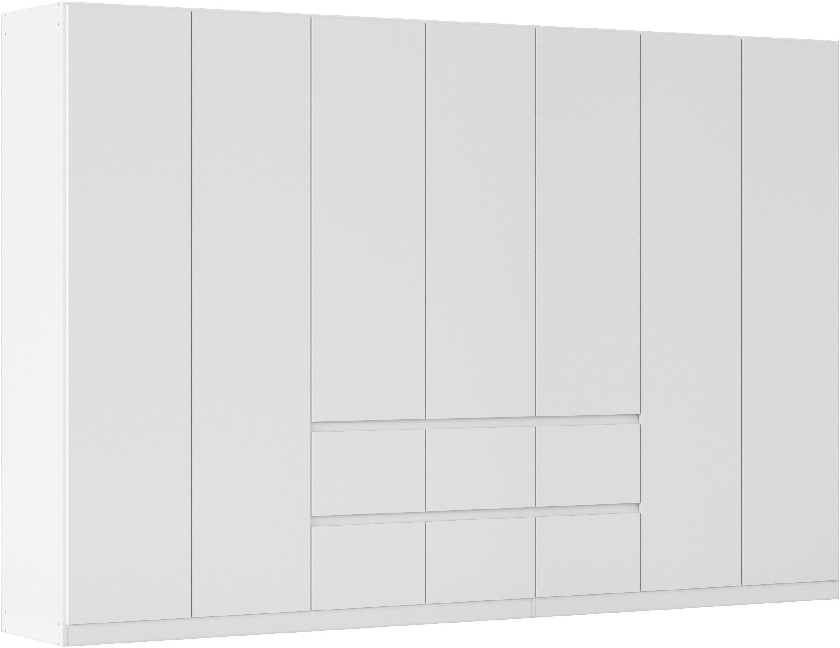 rauch Drehtürenschrank Mehrzweckschrank Aktenschrank Mietswohnung Garderobe MAINZ 315cm breit (3 verschiedene Ausstattungen BASIC/CLASSIC/PREMIUM (inkl. SOFT-CLOSE) grifflose Front, Außentüren mit Push-to-Open Funktion MADE IN GERMANY