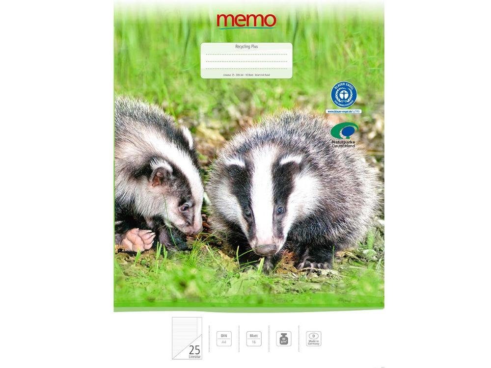 memo Schulheft memo Schulheft DIN A4, Lineatur 25