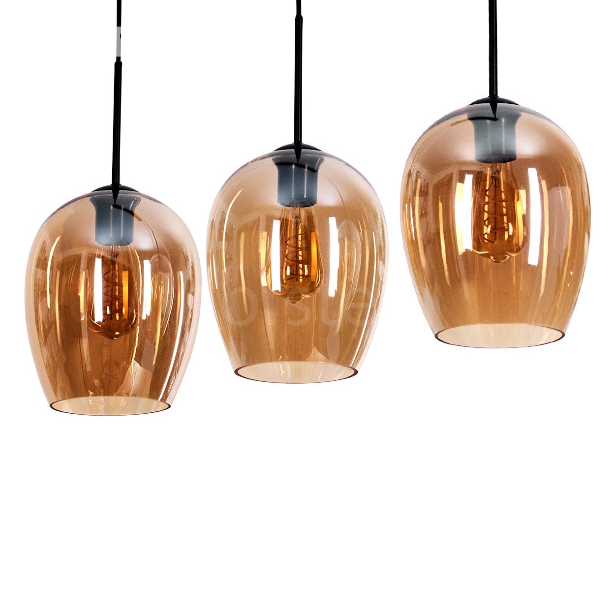 hofstein Pendelleuchte Pendellampe aus Metall/Glas in günstig online kaufen