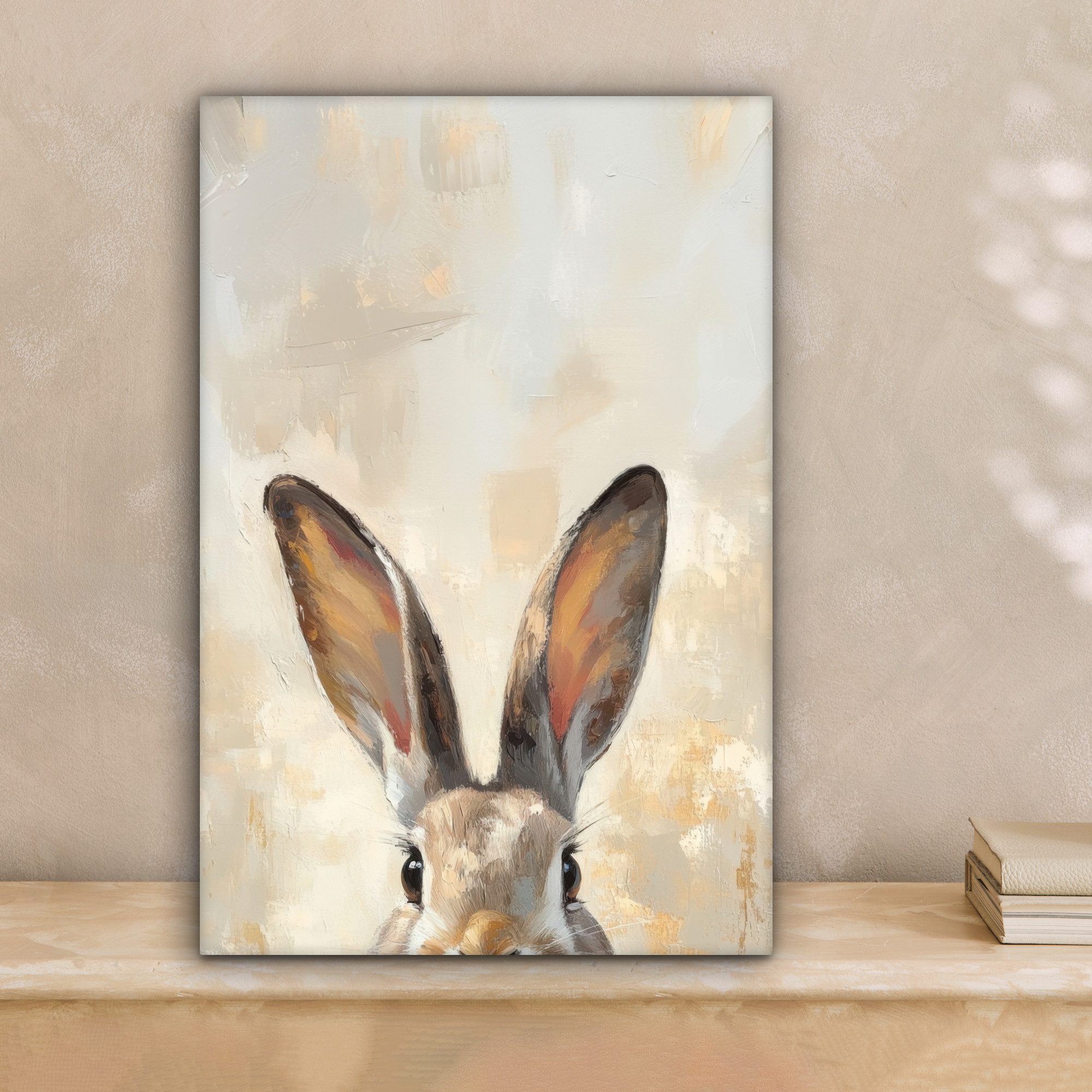 OneMillionCanvasses® Leinwandbild Hase - Ohren - Braun - Ostern Deko, Fotod günstig online kaufen