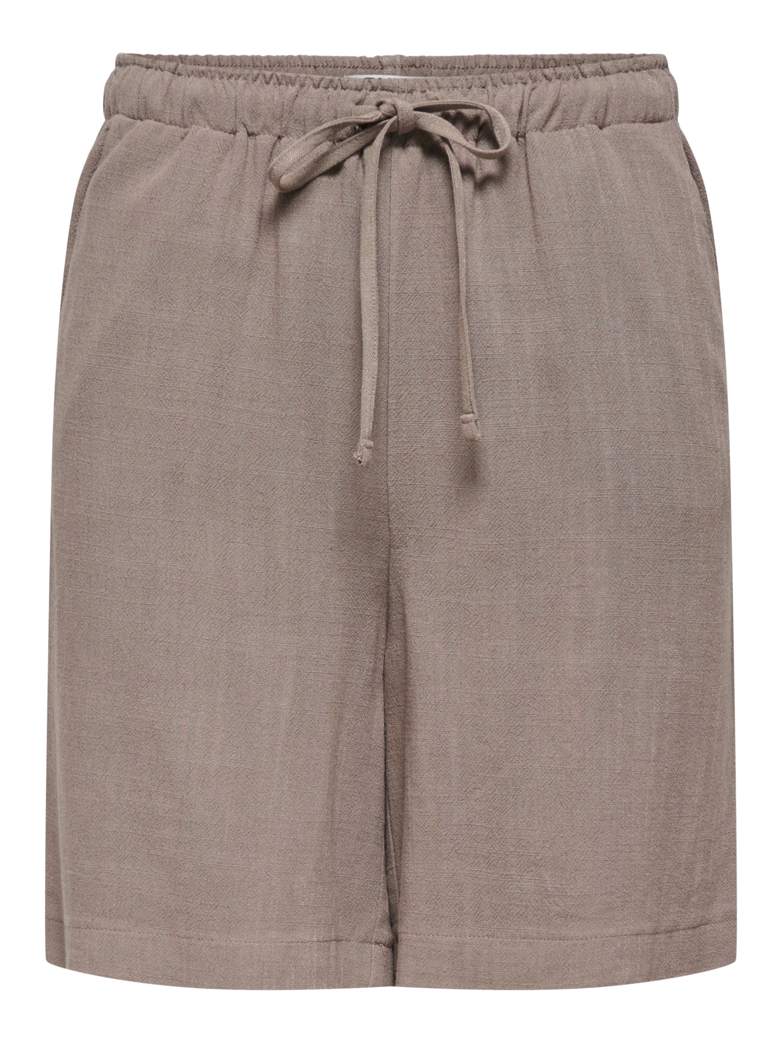 ONLY Shorts ONLSIESTA MW PULL-UP LIN BL SHORTS NOOS loose fit, Jersey, Viskosemischung, elastischer Bund, unifarben