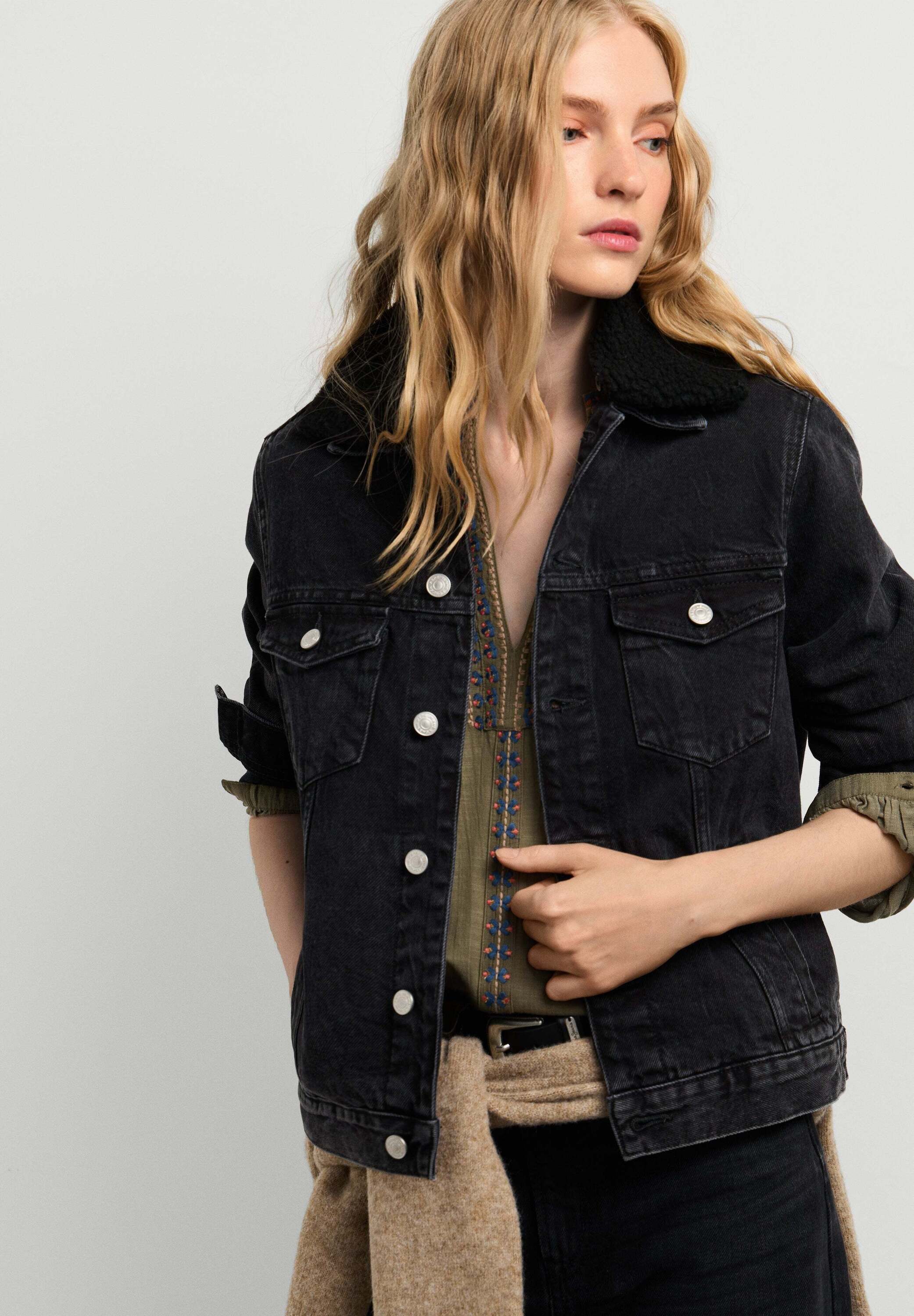 Pepe Jeans Jeansjacke denim jacket CRESCENT TRUCKER JACKET TEDDY