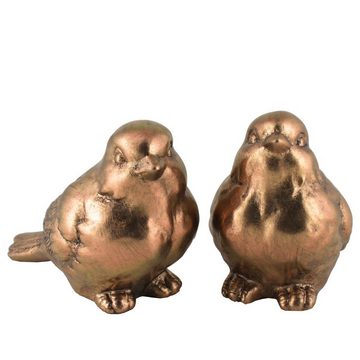 440s Gartenfigur 440s Vogelpaar Pip und Maz Bronze-Optik, (2er Set)