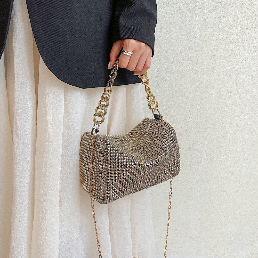 Zaewry Clutch Damen Glitzer Tasche, Elegante Tasche Abendtasche Hohe Kapazität, mit Reißverschluss Clutch CrossBody Bag Umhängetasche – Bild 2 von 5