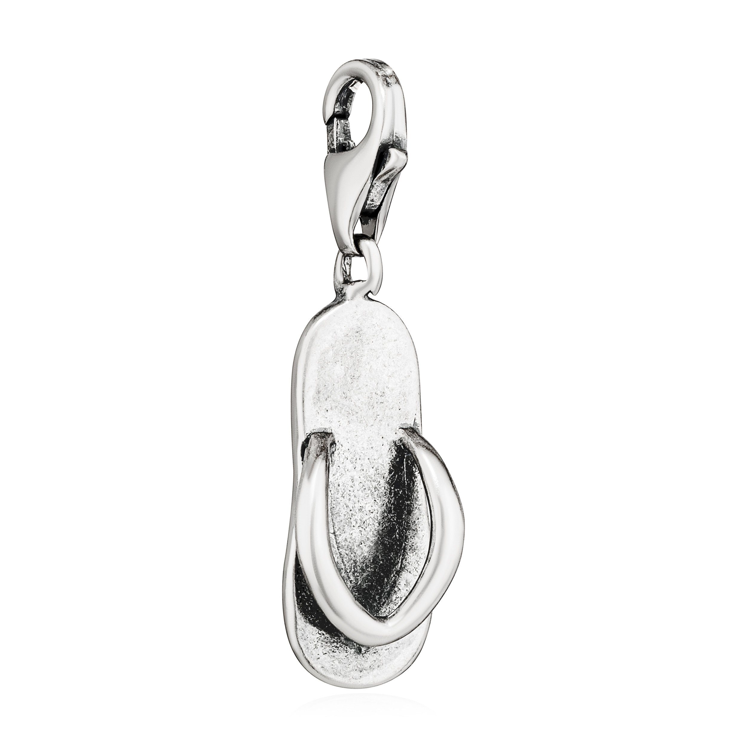 NKlaus Kettenanhänger Charm-Anhänger Sandale 925 Silber antik 20x7mm Silberanhänger Amulett