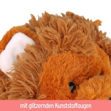 Tierkuscheltier Plüsch Löwe braun mit Glitzeraugen - ca. 42 cm