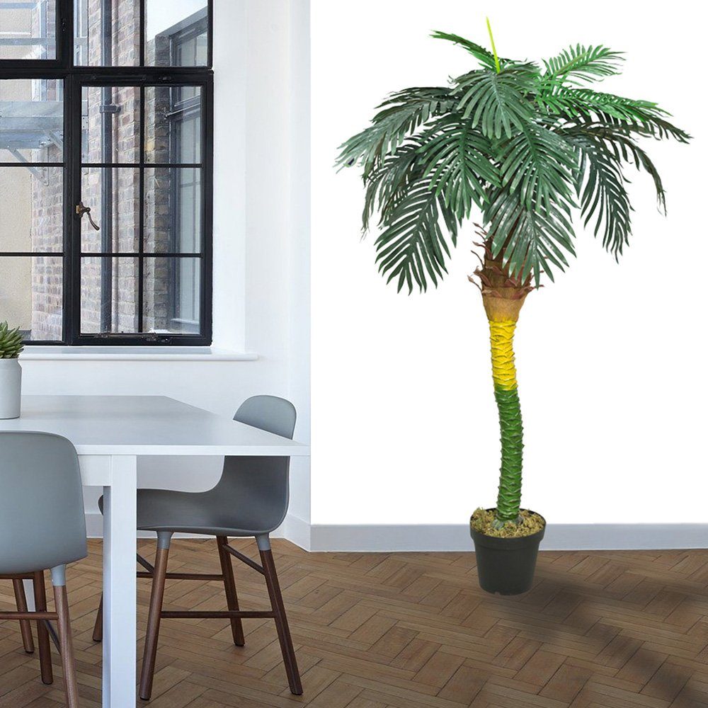 Kunstpalme Künstliche Kunstpalme Palme 180 künstlich Decovego, 180 Kunstpflanze Höhe cm, Königspalme cm