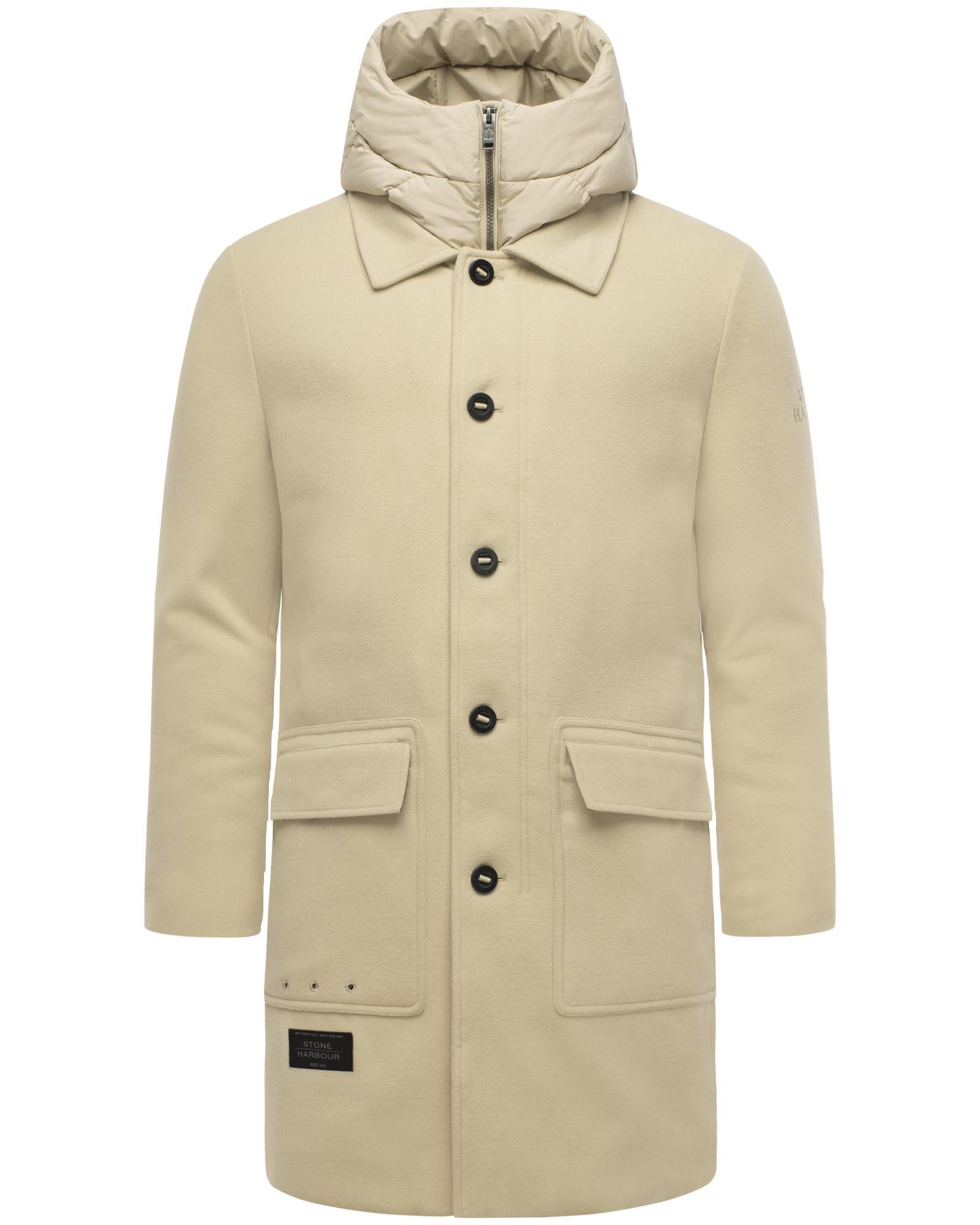 Stone Harbour Trenchcoat Thiagoo XX Kurzmantel in Wollmantel-Optik mit herausnehmbaren Inlayer