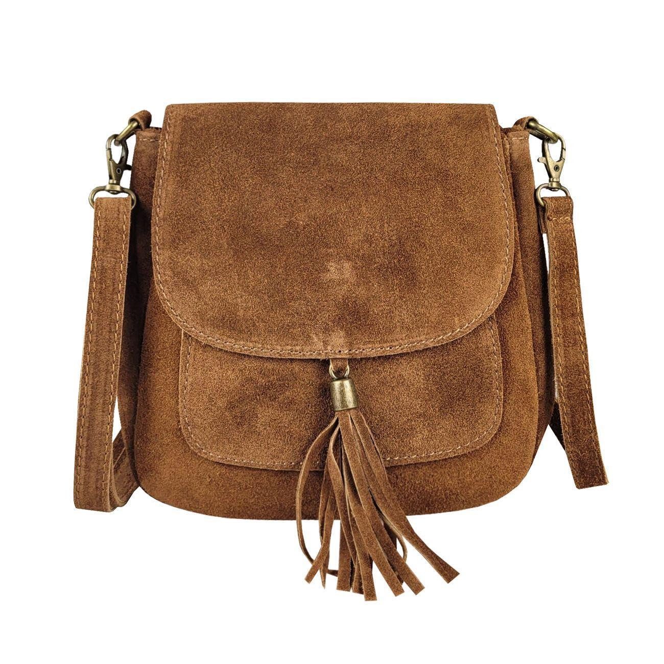 ITALYSHOP24 Schultertasche Made in Italy Damen Leder Tasche CrossOver, als günstig online kaufen