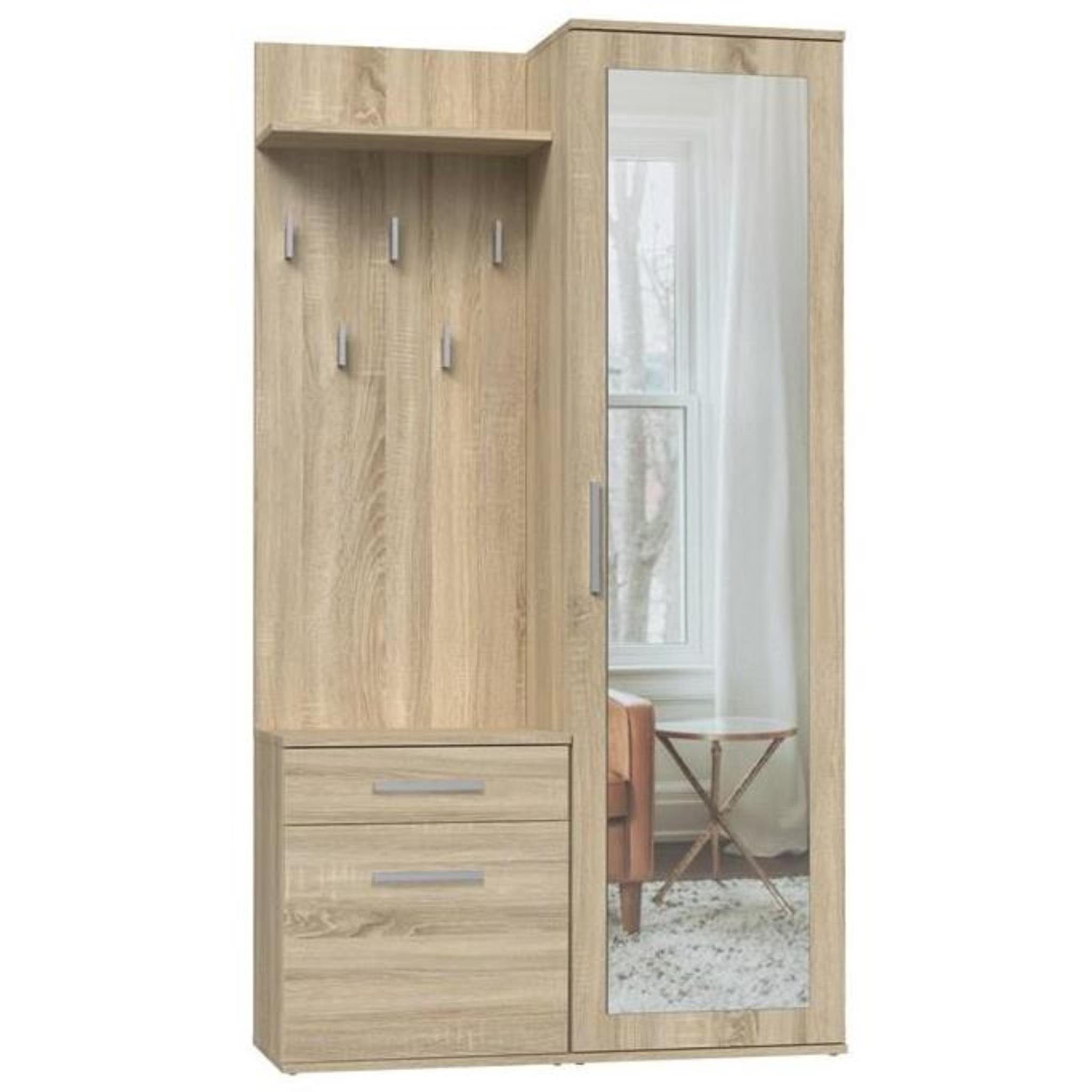 Beautysofa Kompaktgarderobe mit Schublade und Kleiderstange günstig online kaufen