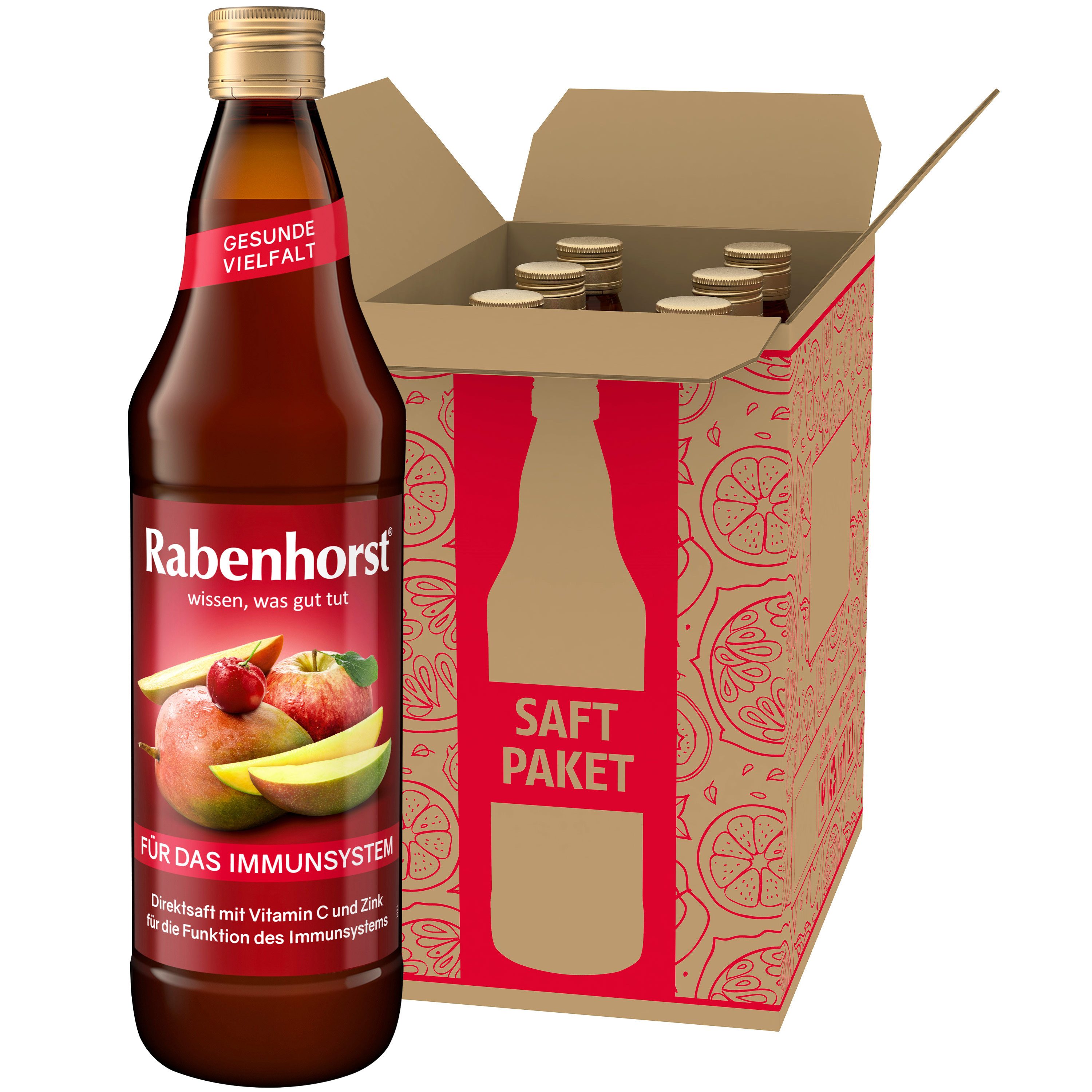 Haus Rabenhorst Saft Rabenhorst "Für das Immunsystem" 6er Pack (6 x 700 ml), 4,2 l, 6 St.