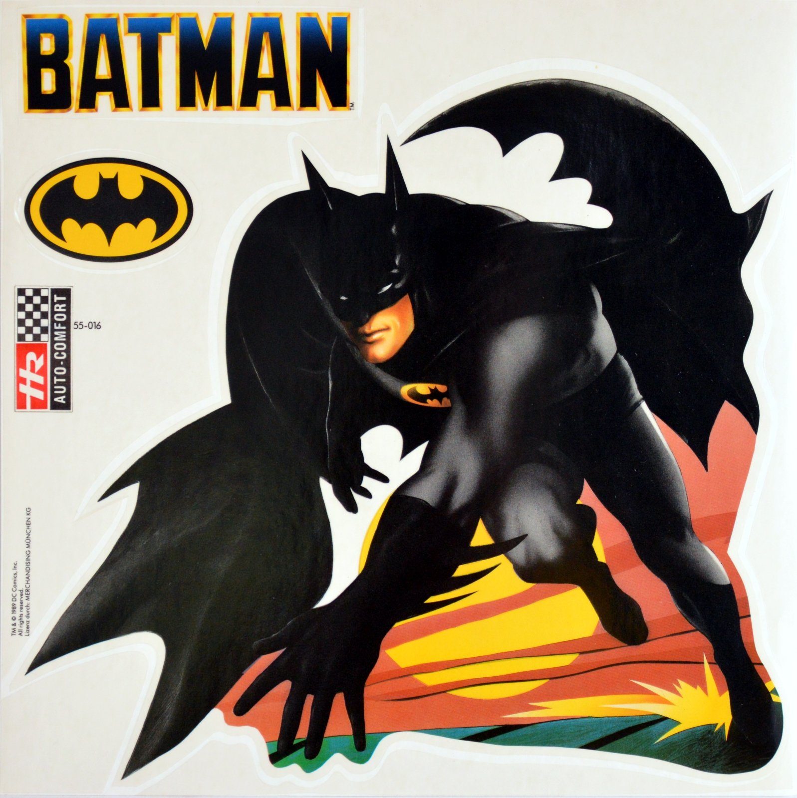 HR Autocomfort Wandtattoo Drei Batman Aufkleber Decals Tattoo 28 cm + 12 cm  + 6 cm orig. 1989, Original aus 1989 stammende, nicht angetastete Neuware | Wandtattoos